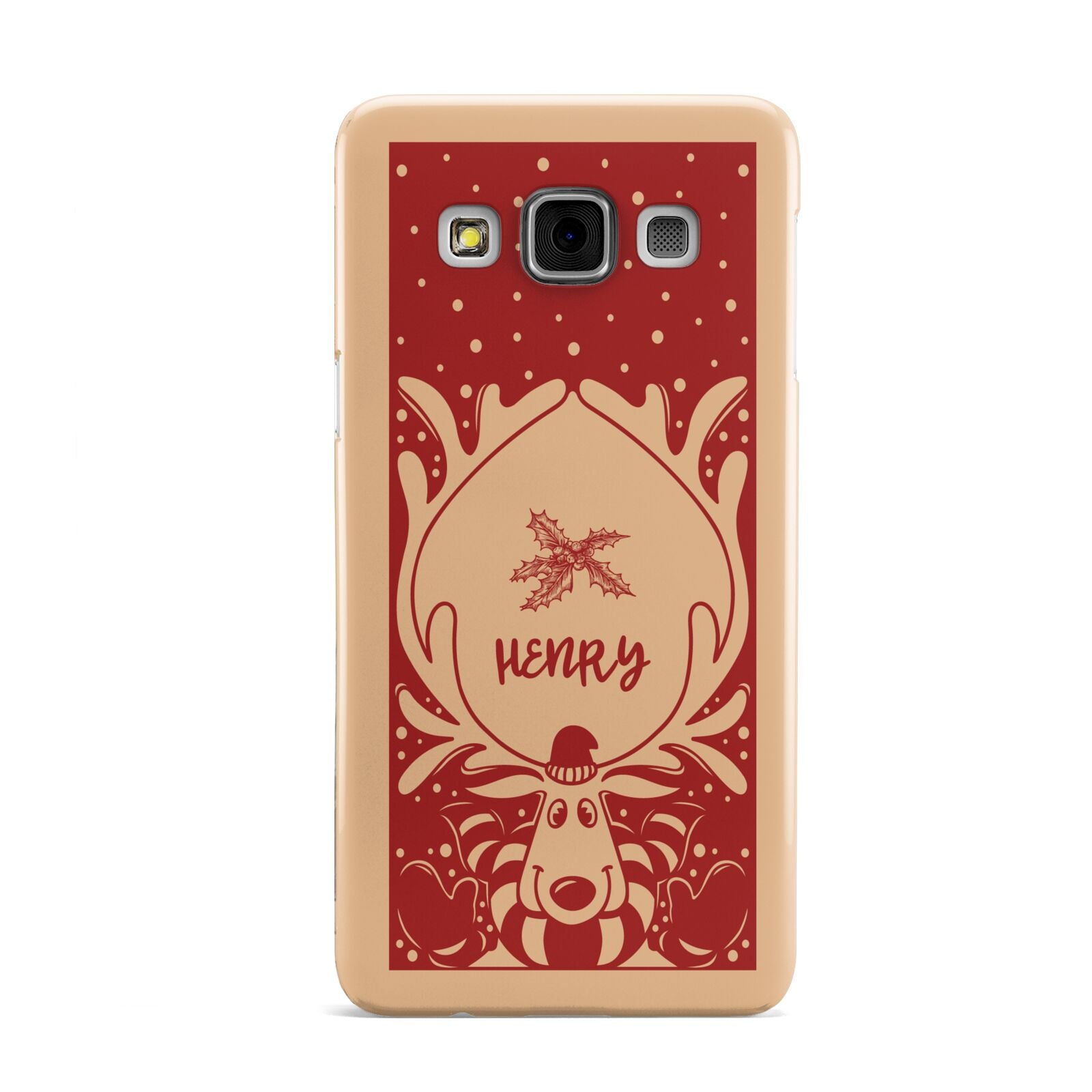 Red Personalised Rudolph Samsung Galaxy A3 Case