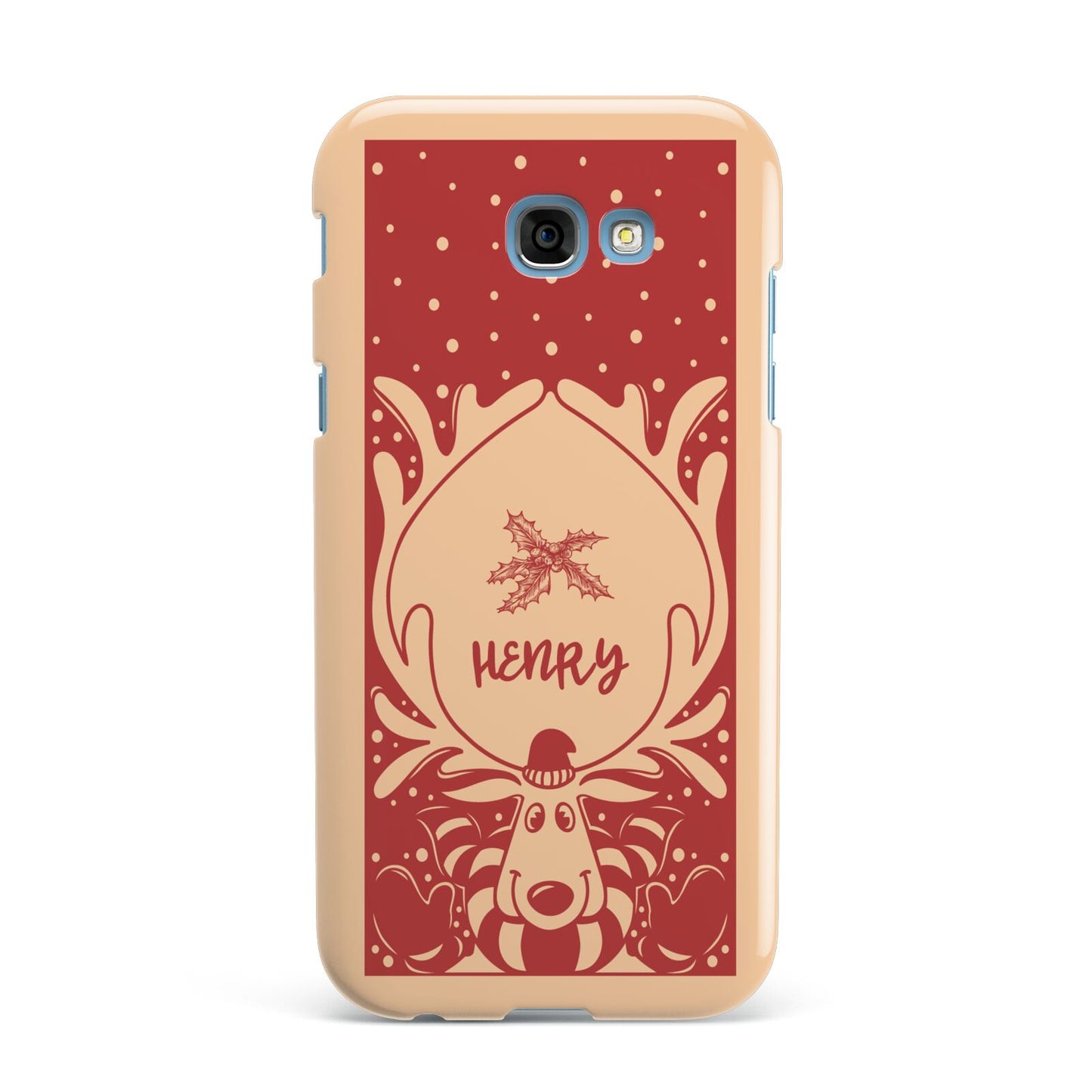 Red Personalised Rudolph Samsung Galaxy A7 2017 Case