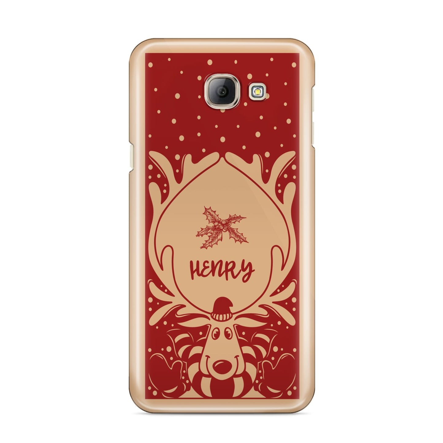 Red Personalised Rudolph Samsung Galaxy A8 2016 Case