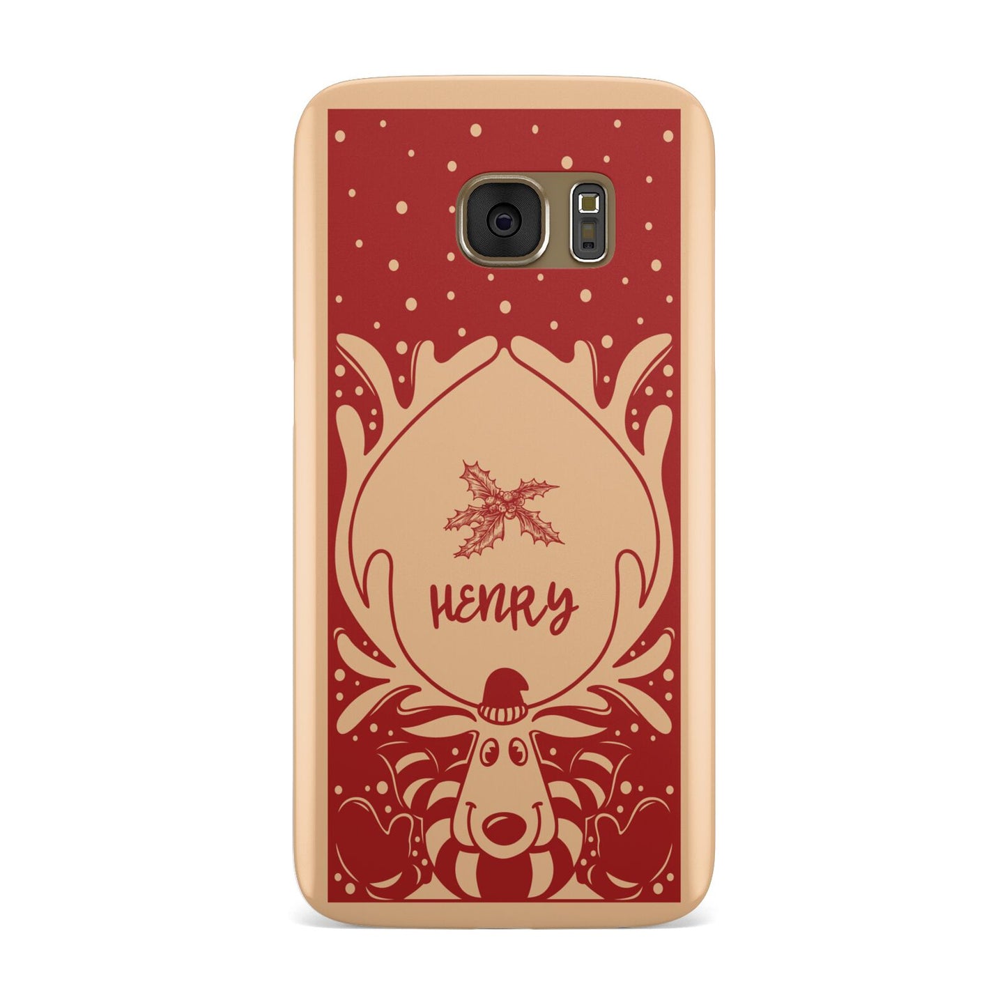 Red Personalised Rudolph Samsung Galaxy Case