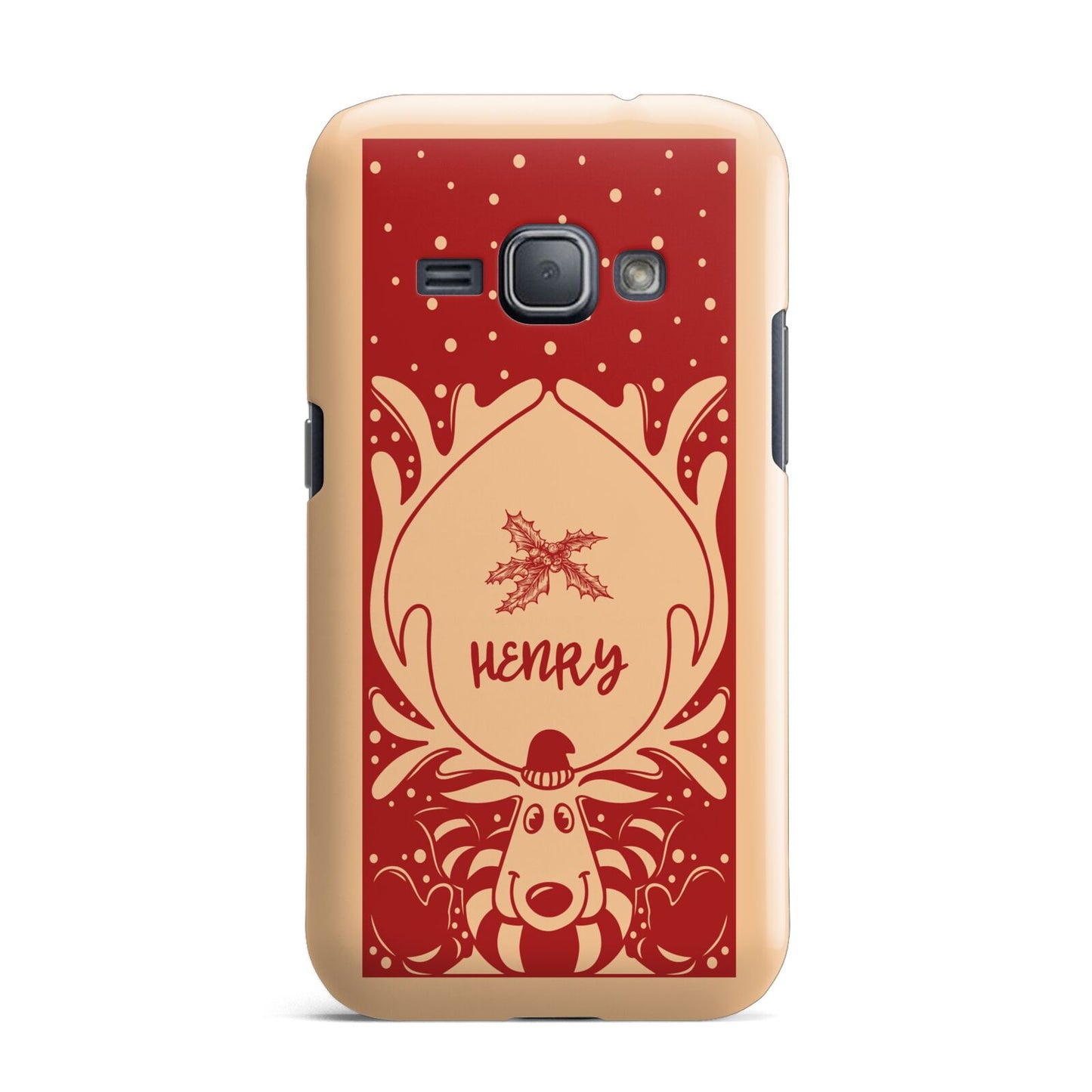 Red Personalised Rudolph Samsung Galaxy J1 2016 Case