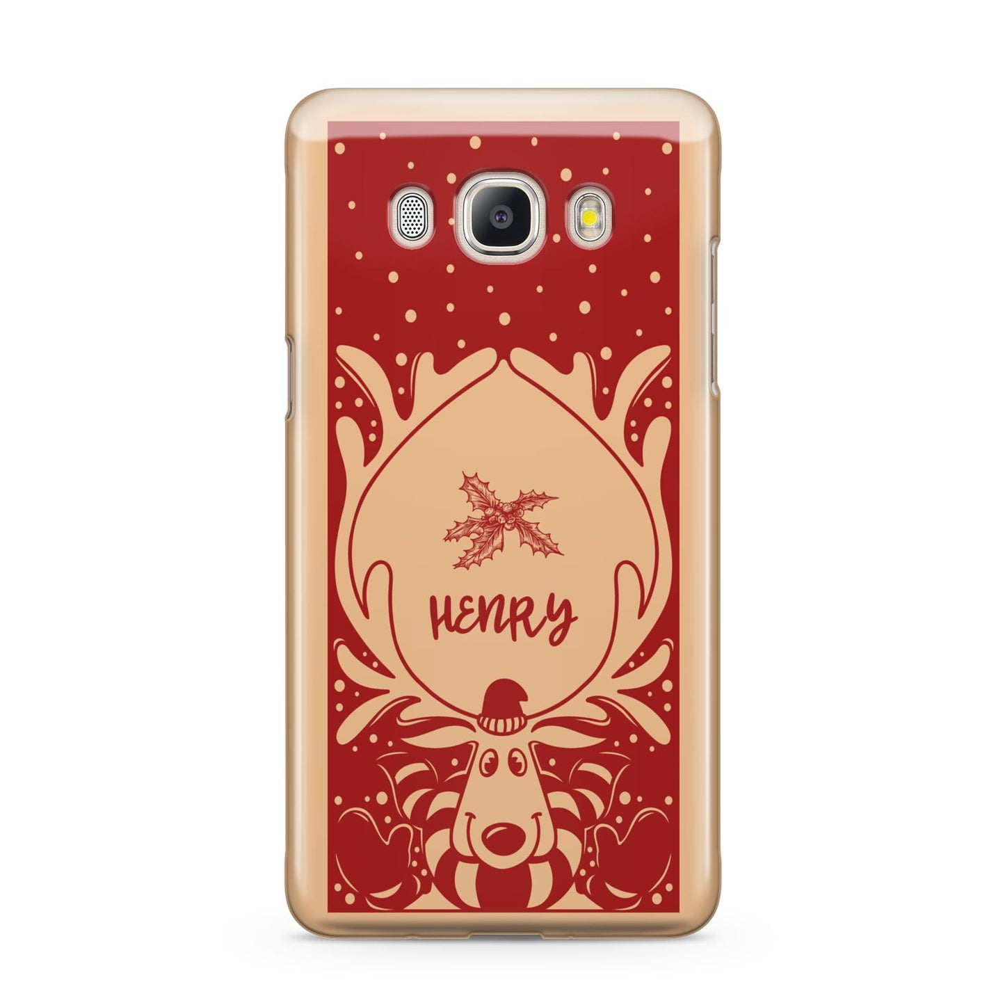 Red Personalised Rudolph Samsung Galaxy J5 2016 Case