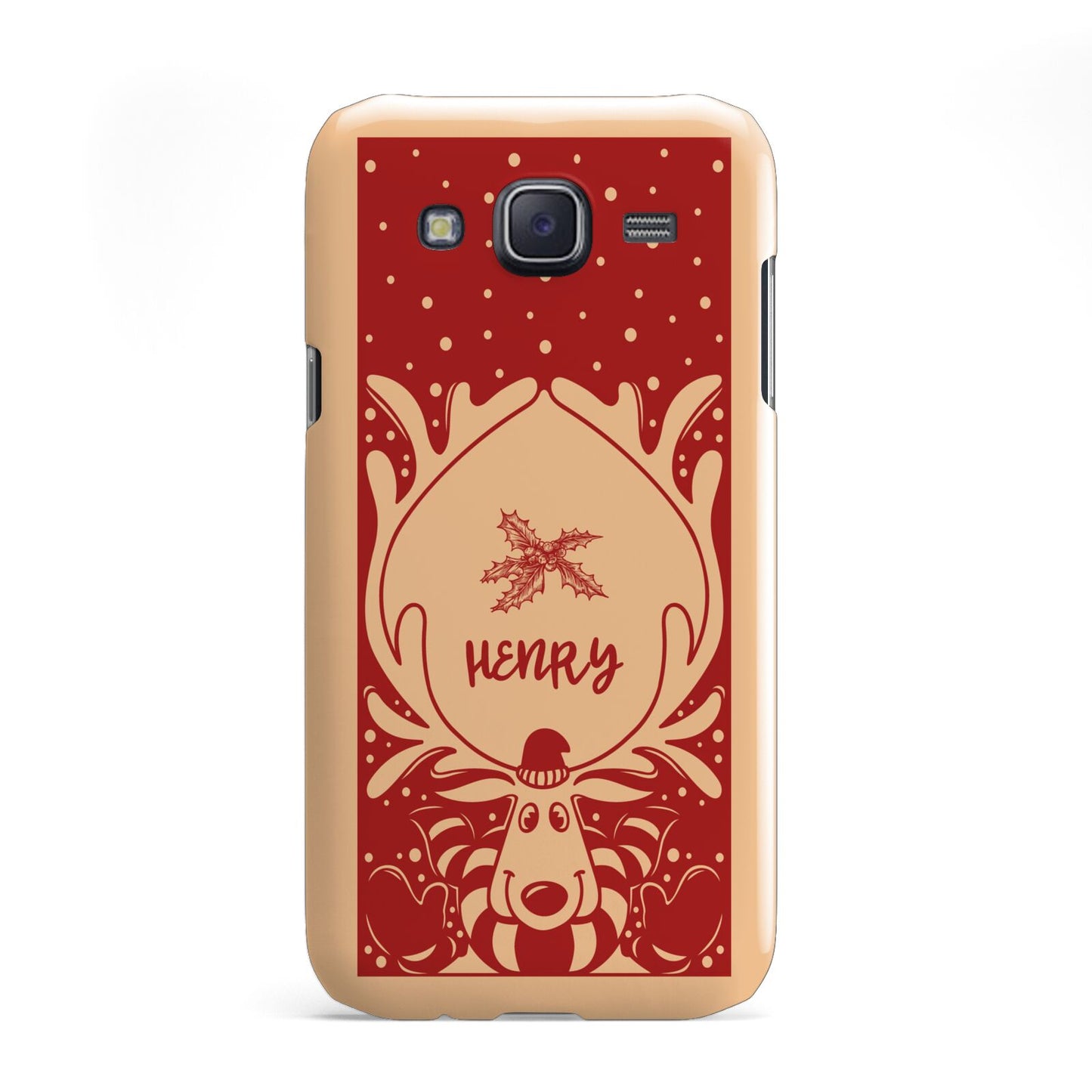 Red Personalised Rudolph Samsung Galaxy J5 Case