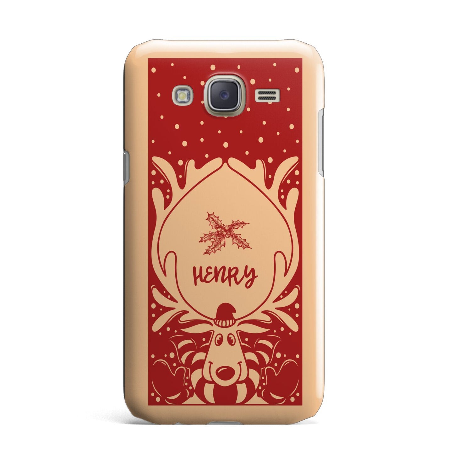 Red Personalised Rudolph Samsung Galaxy J7 Case