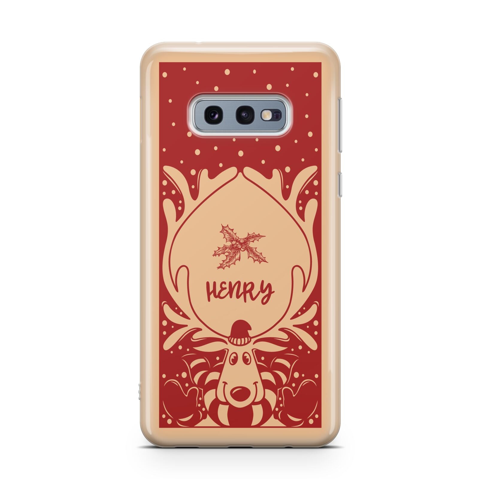 Red Personalised Rudolph Samsung Galaxy S10E Case