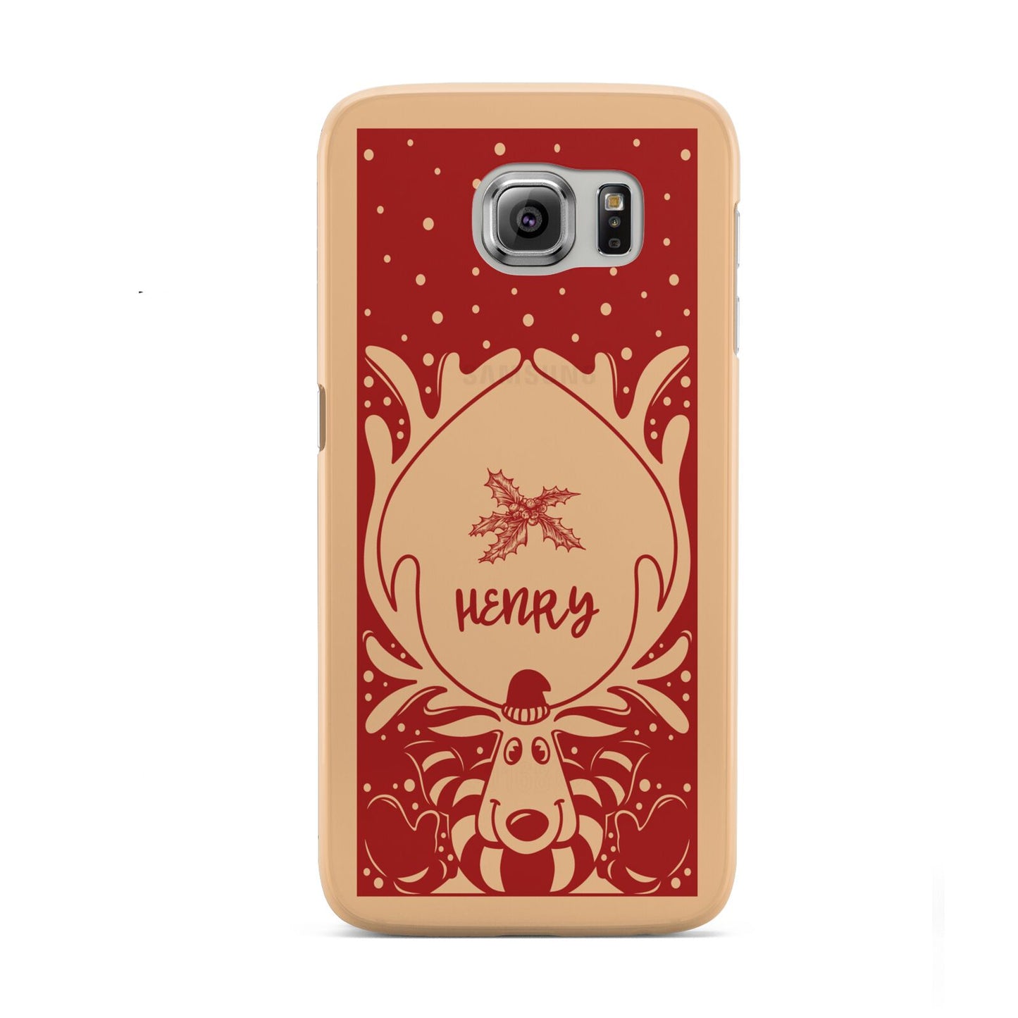 Red Personalised Rudolph Samsung Galaxy S6 Case