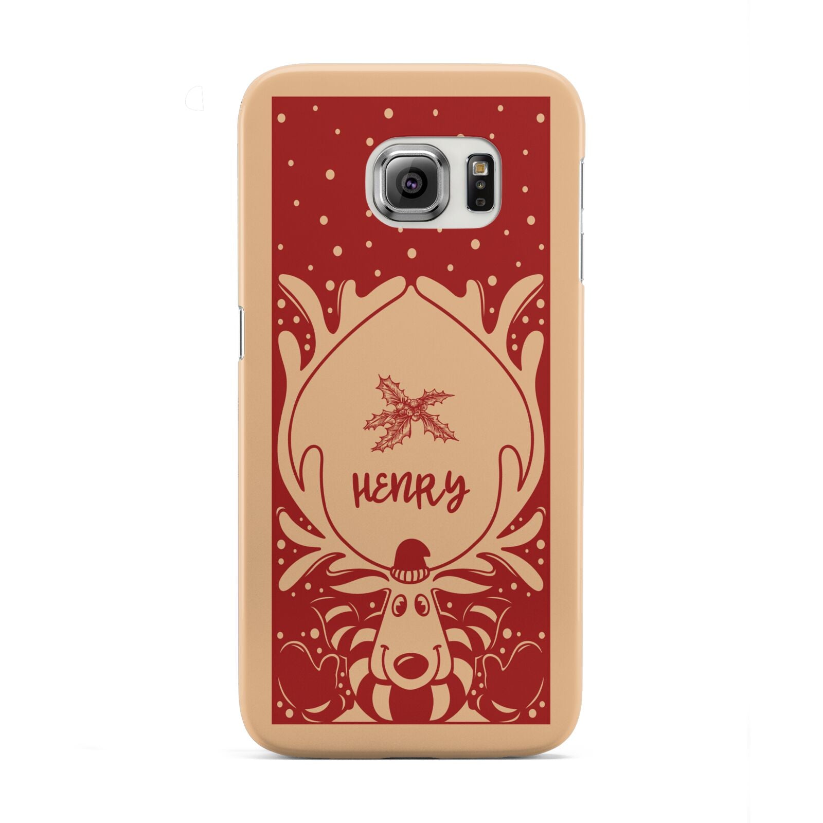 Red Personalised Rudolph Samsung Galaxy S6 Edge Case