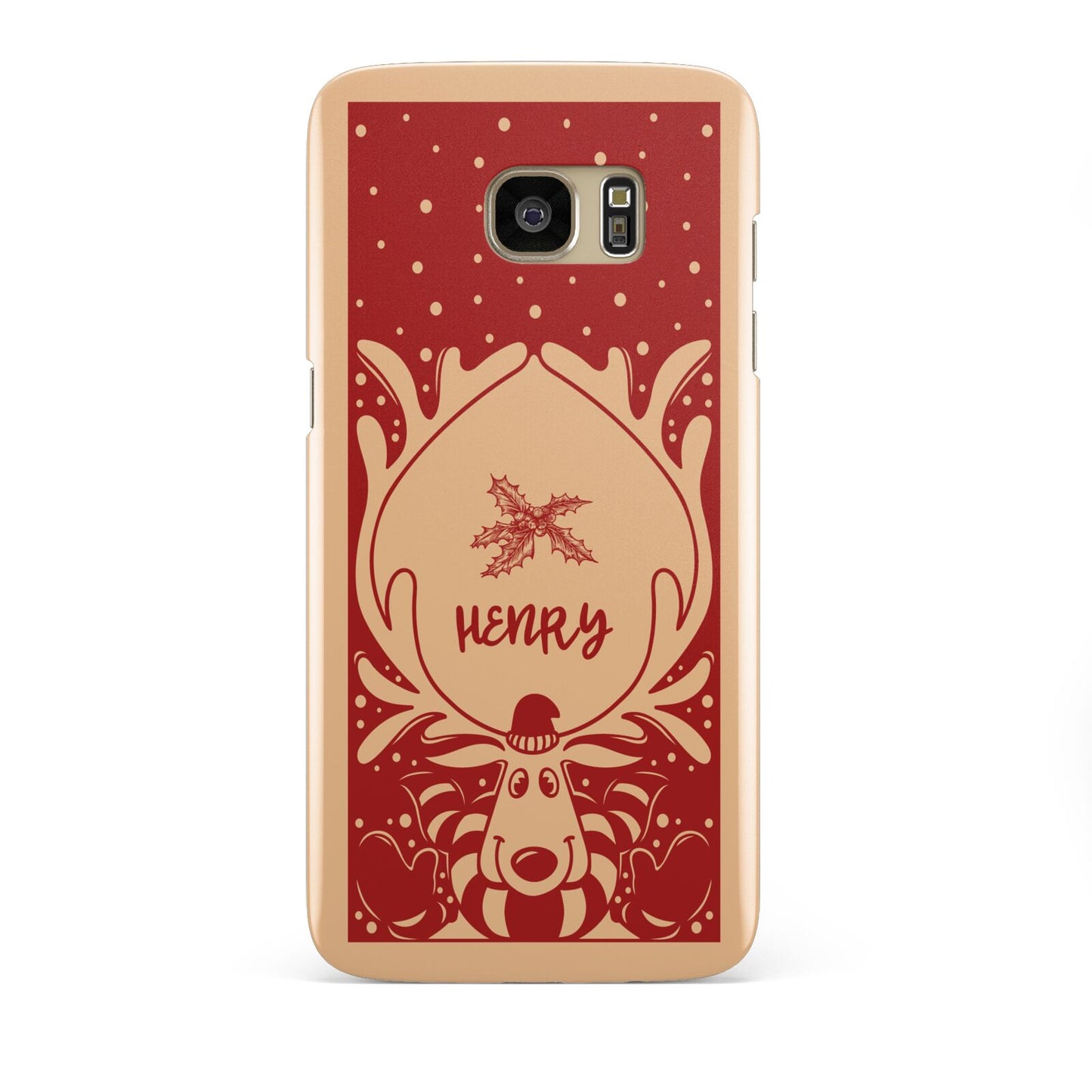 Red Personalised Rudolph Samsung Galaxy S7 Edge Case