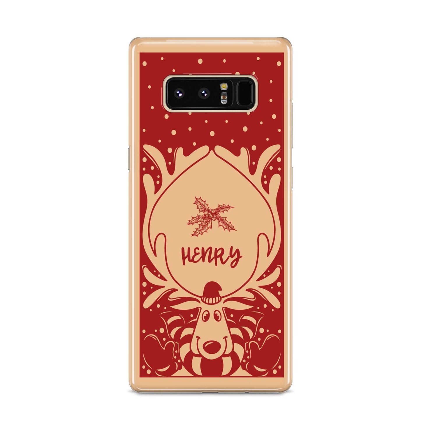 Red Personalised Rudolph Samsung Galaxy S8 Case