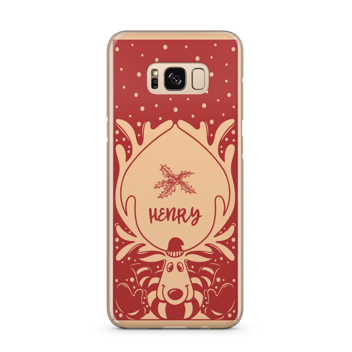 Red Personalised Rudolph Samsung Galaxy S8 Plus Case