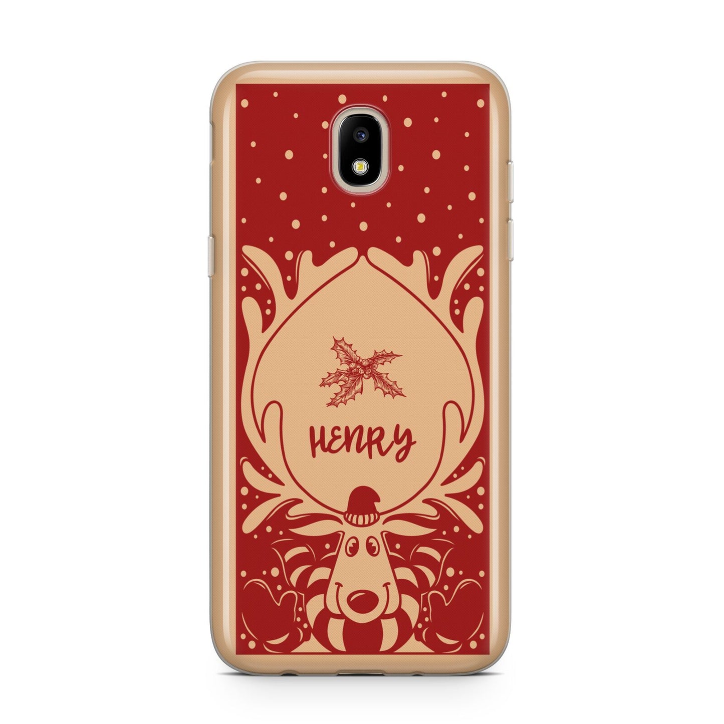 Red Personalised Rudolph Samsung J5 2017 Case