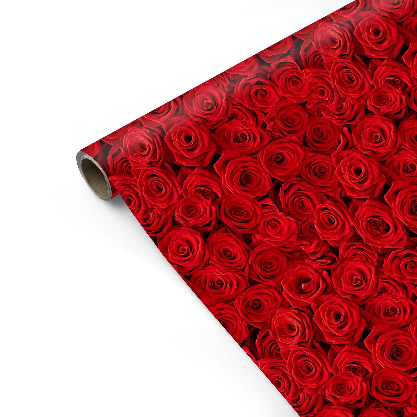 Woven Rose Red Floral Wrapping Paper - 20 Sheets