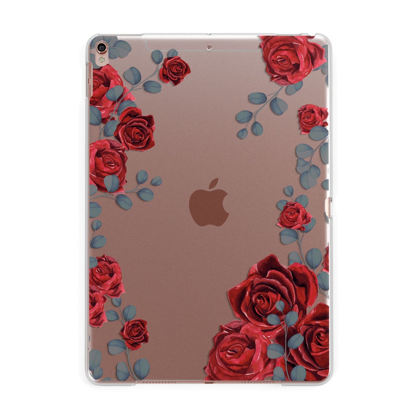 Red Roses Apple iPad Rose Gold Case