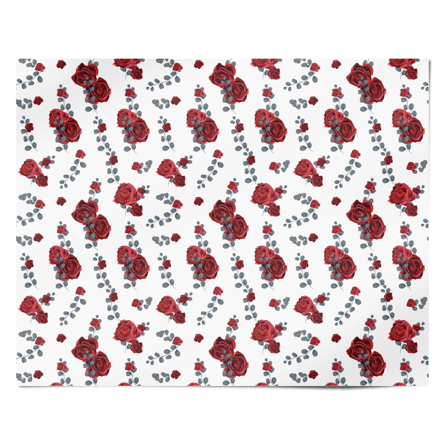 Red Roses Personalised Wrapping Paper Alternative