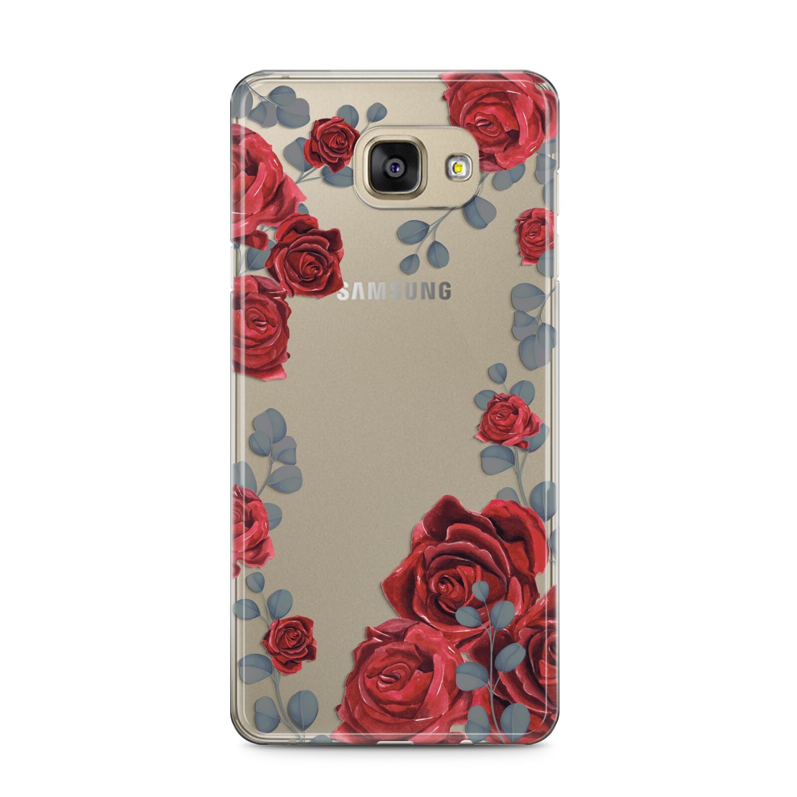 Red Roses Samsung Galaxy A5 2016 Case on gold phone