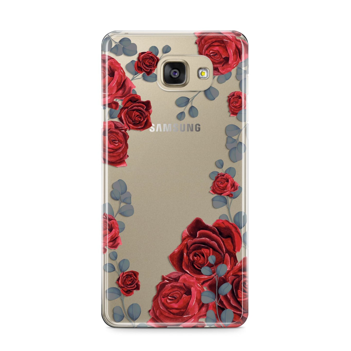 Red Roses Samsung Galaxy A9 2016 Case on gold phone