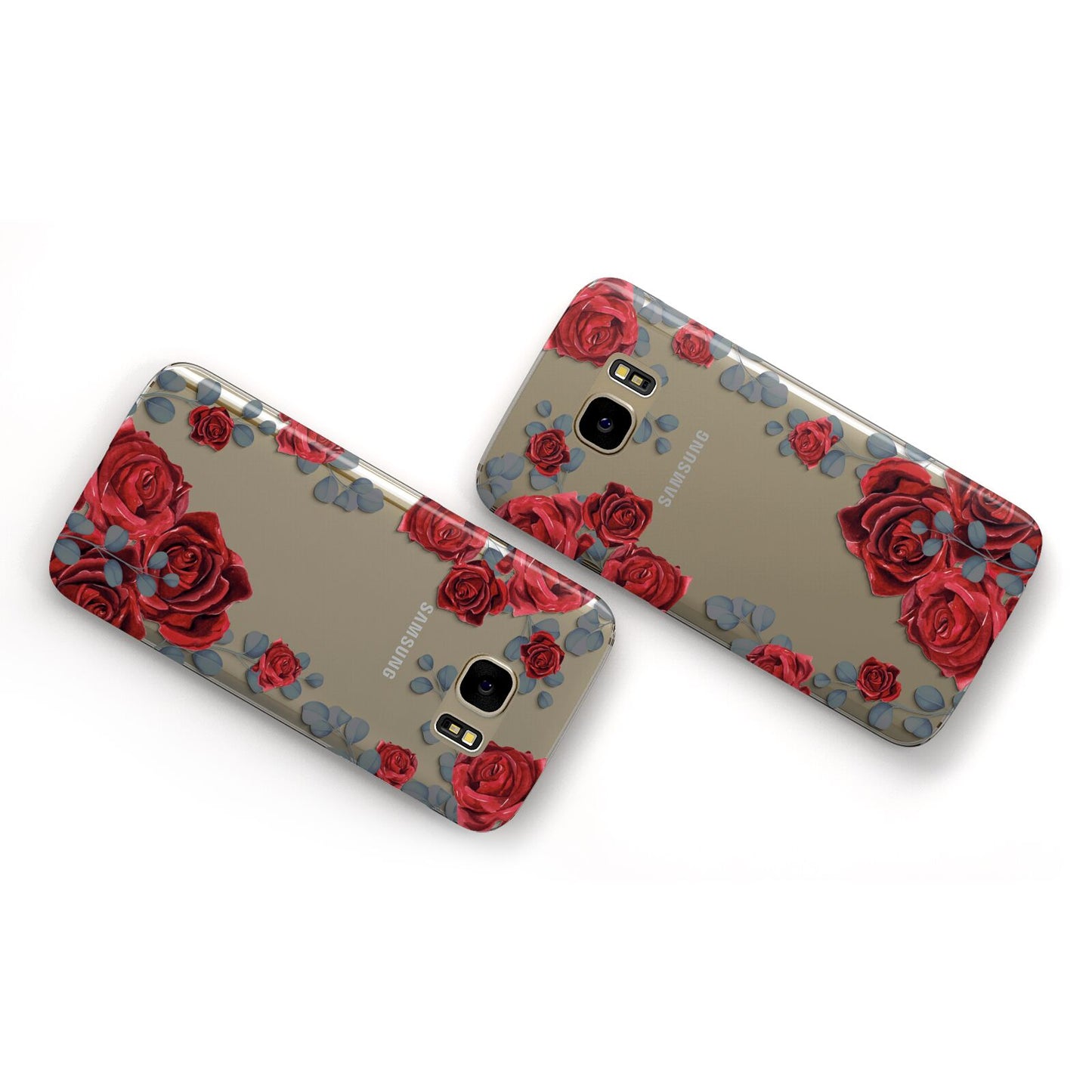 Red Roses Samsung Galaxy Case Flat Overview