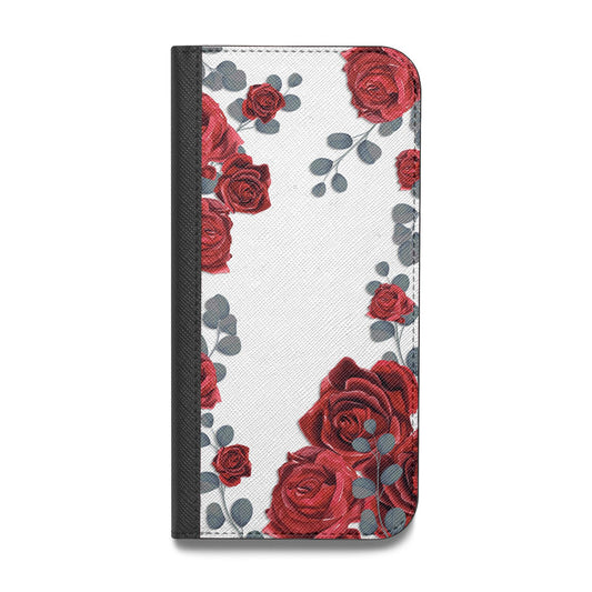 Red Roses Vegan Leather Flip Samsung Case