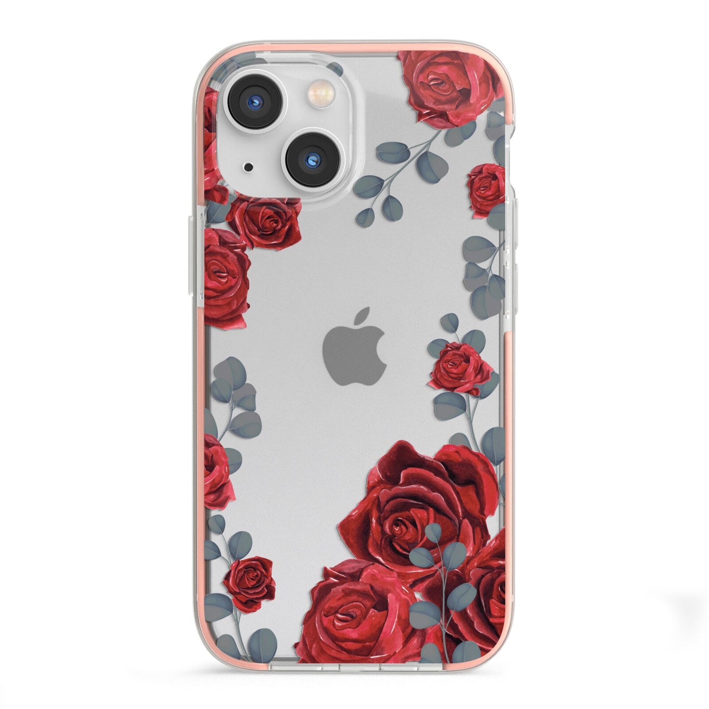 Red Roses iPhone 13 Mini TPU Impact Case with Pink Edges