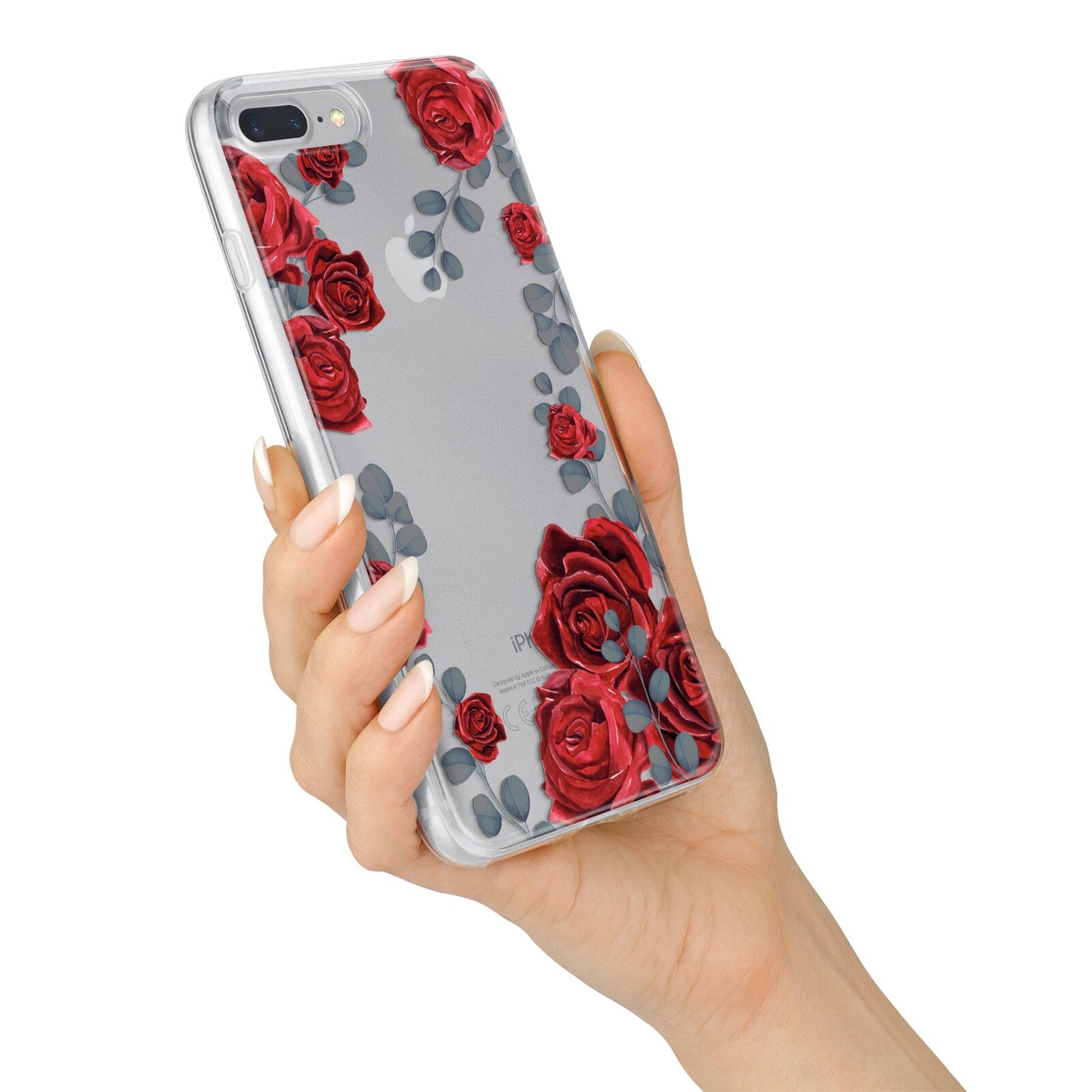 Red Roses iPhone 7 Plus Bumper Case on Silver iPhone Alternative Image