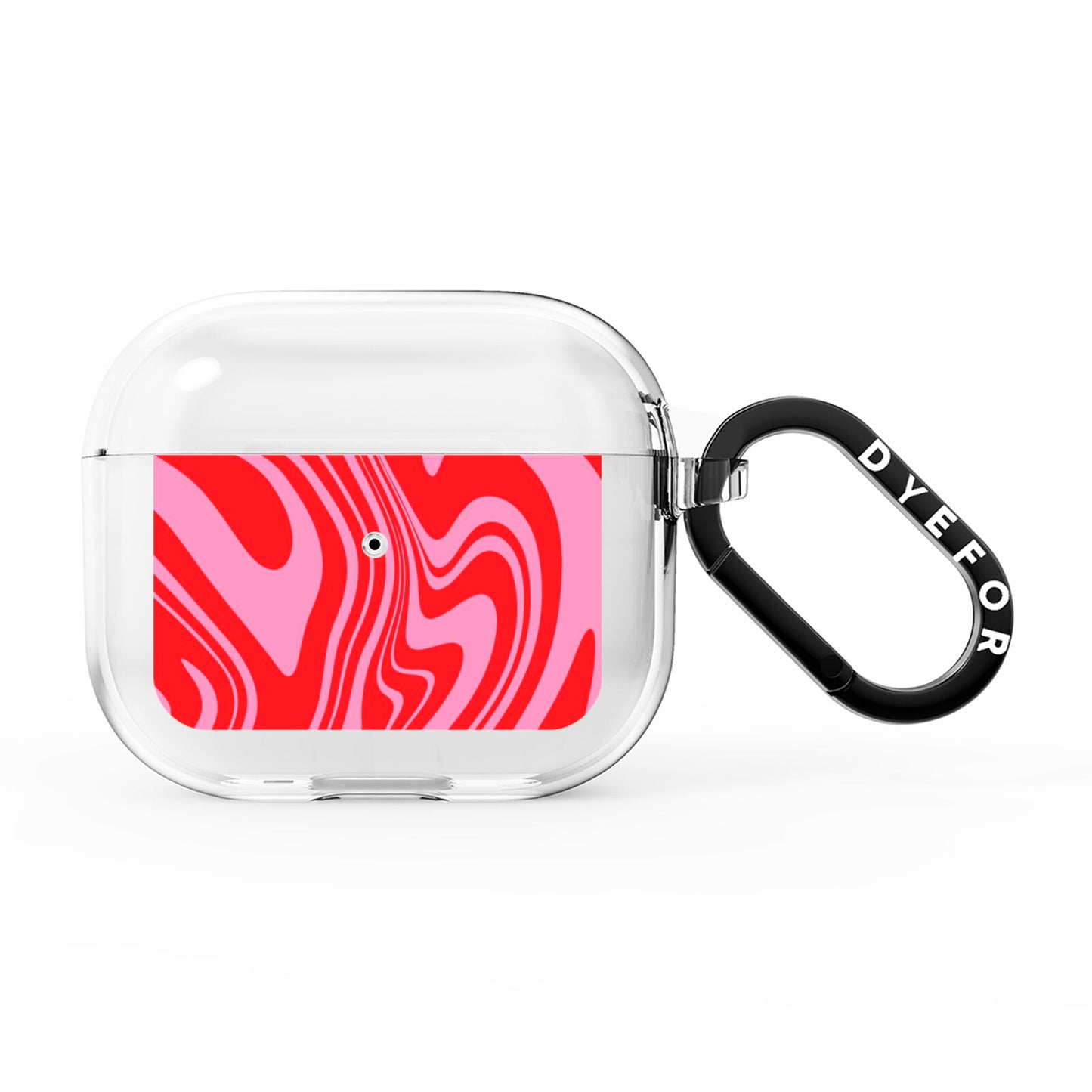 Red Swirl AirPods Clear Case 3rd Gen