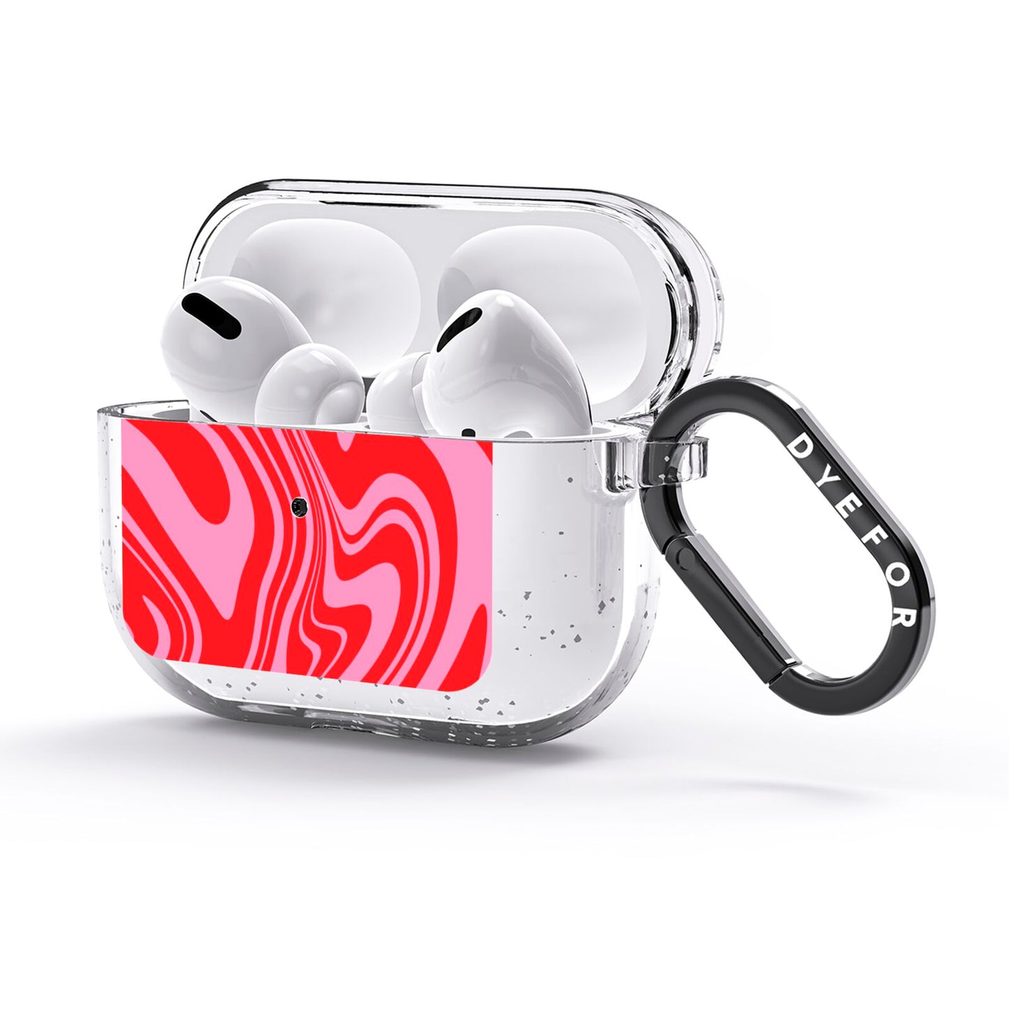 Red Swirl AirPods Glitter Case 3rd Gen Side Image