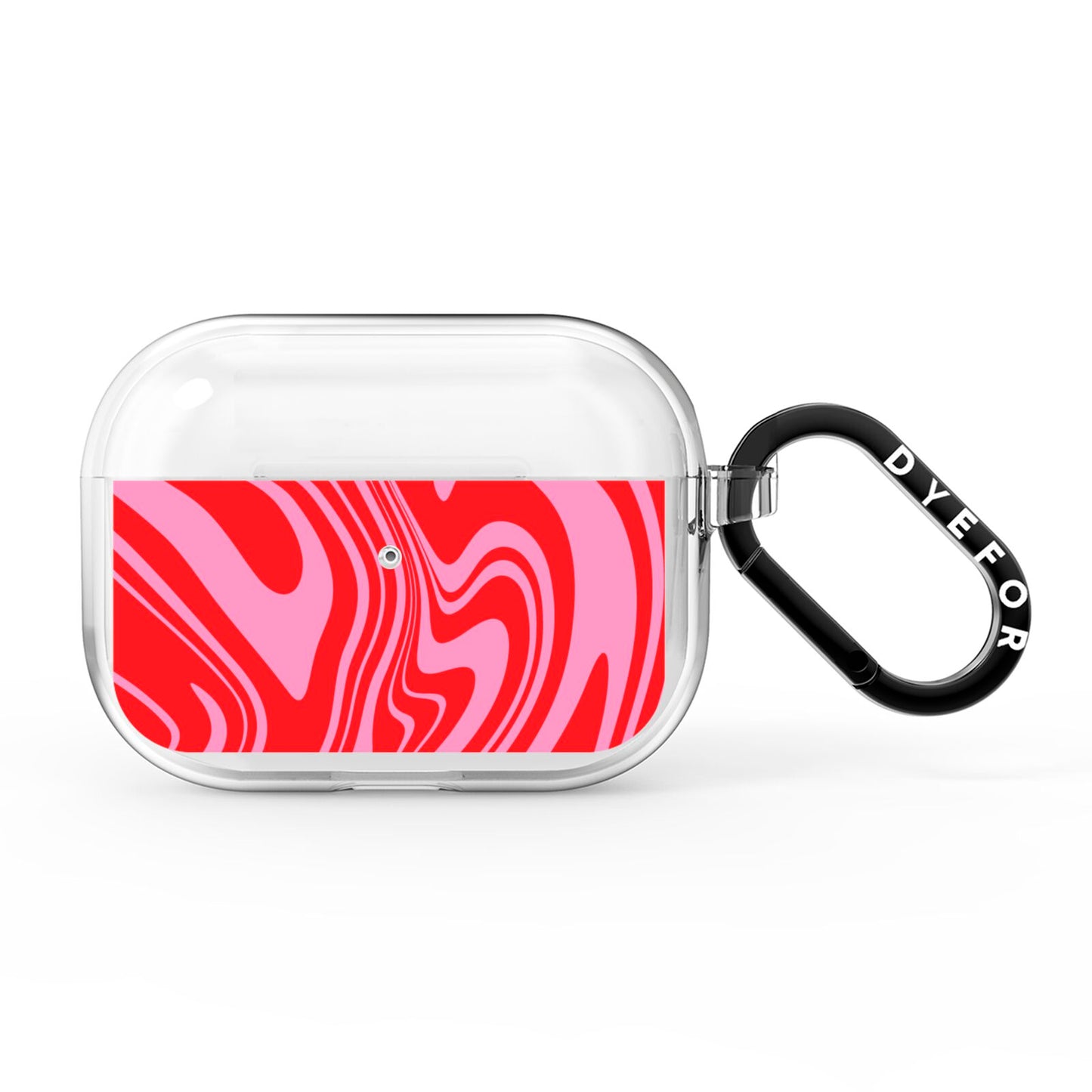 Red Swirl AirPods Pro Clear Case