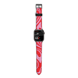 Red Swirl Watch Strap