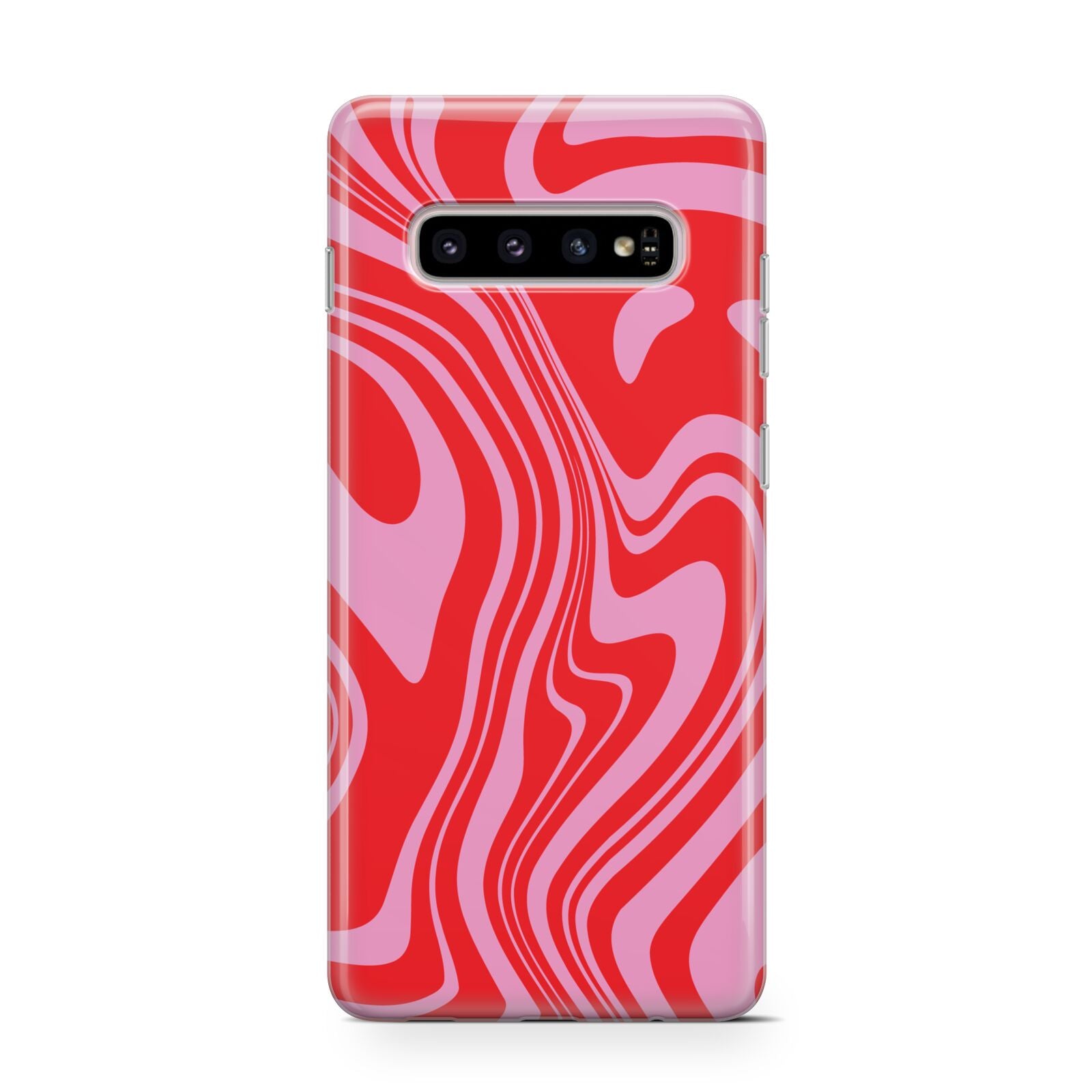 Red Swirl Protective Samsung Galaxy Case