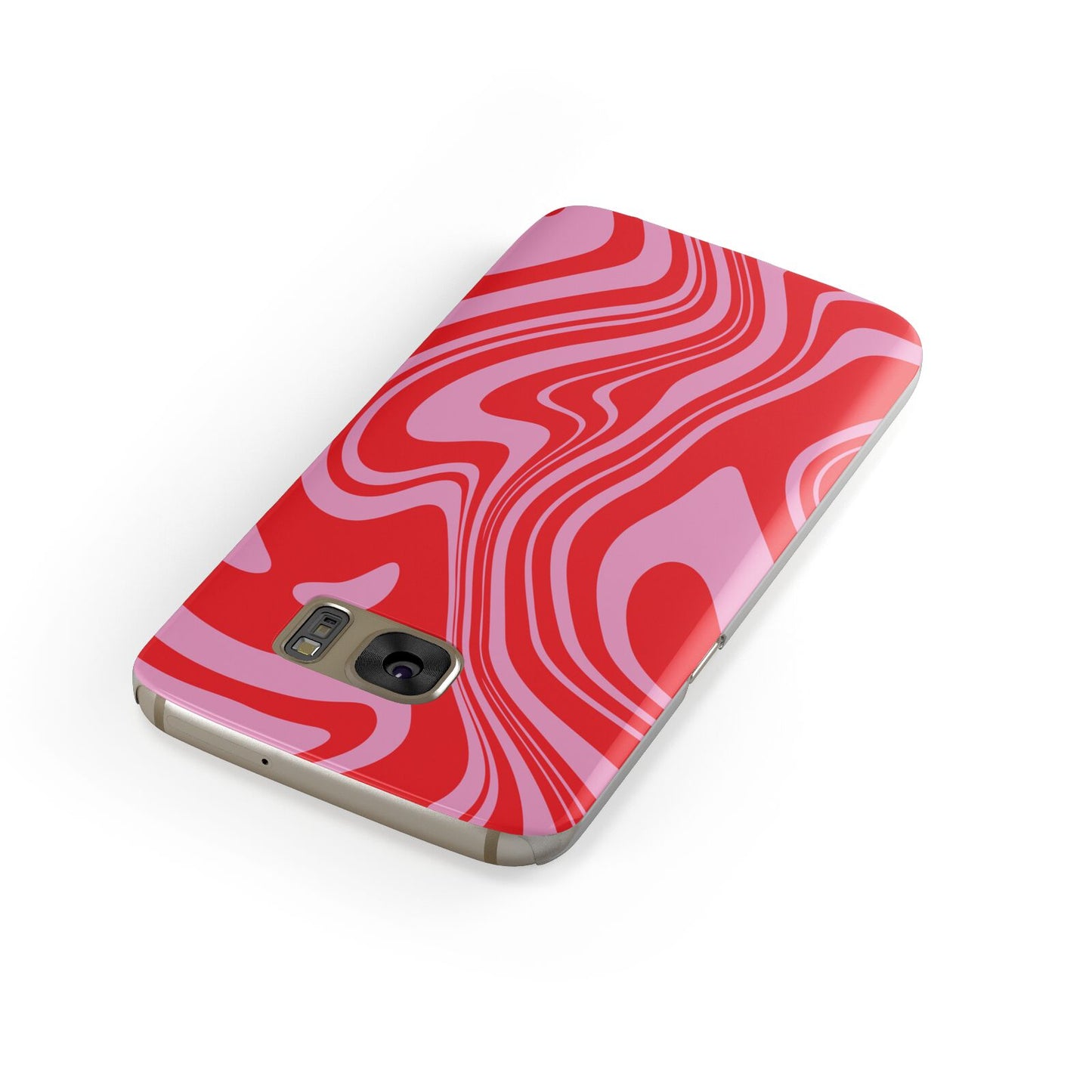 Red Swirl Samsung Galaxy Case Front Close Up