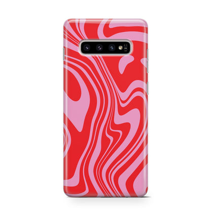 Red Swirl Samsung Galaxy S10 Case