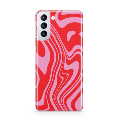 Red Swirl Samsung S21 Plus Case