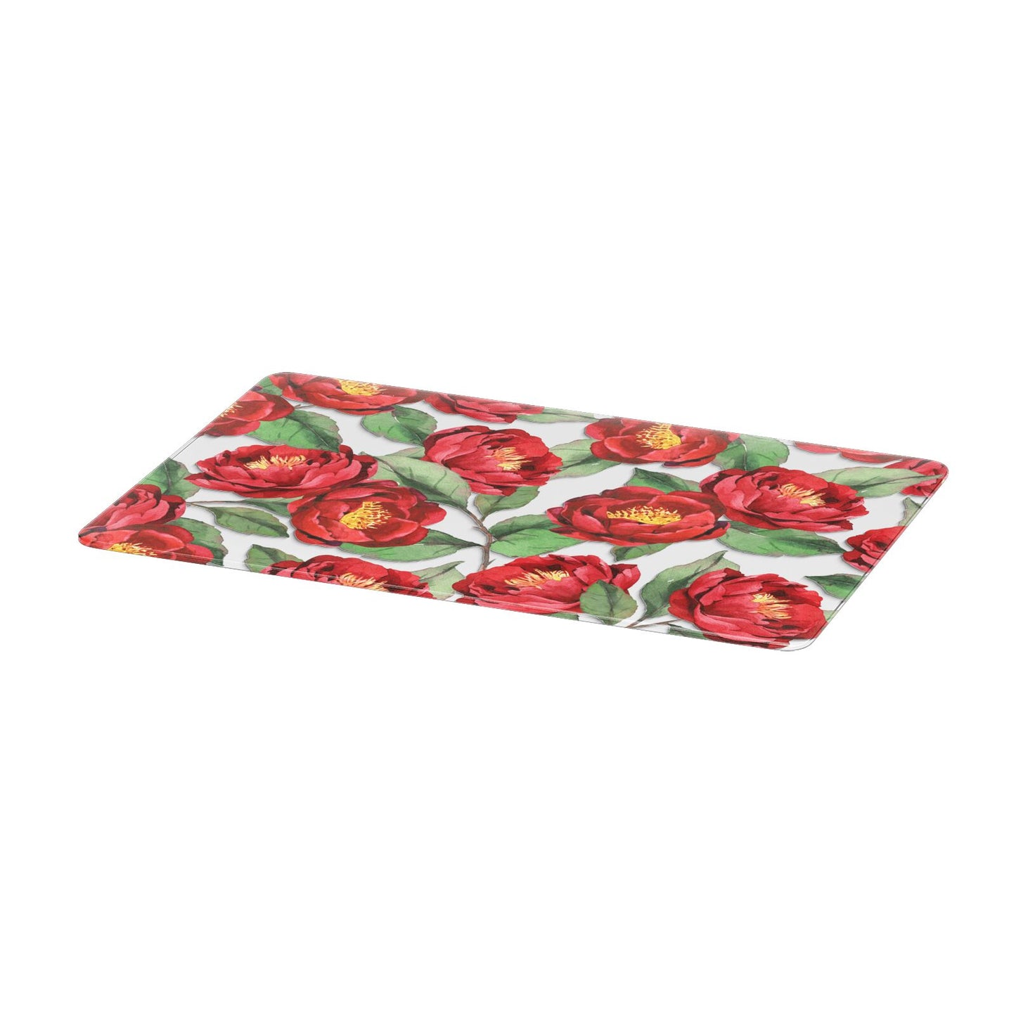 Red Watercolour Flowers Apple MacBook Case Only