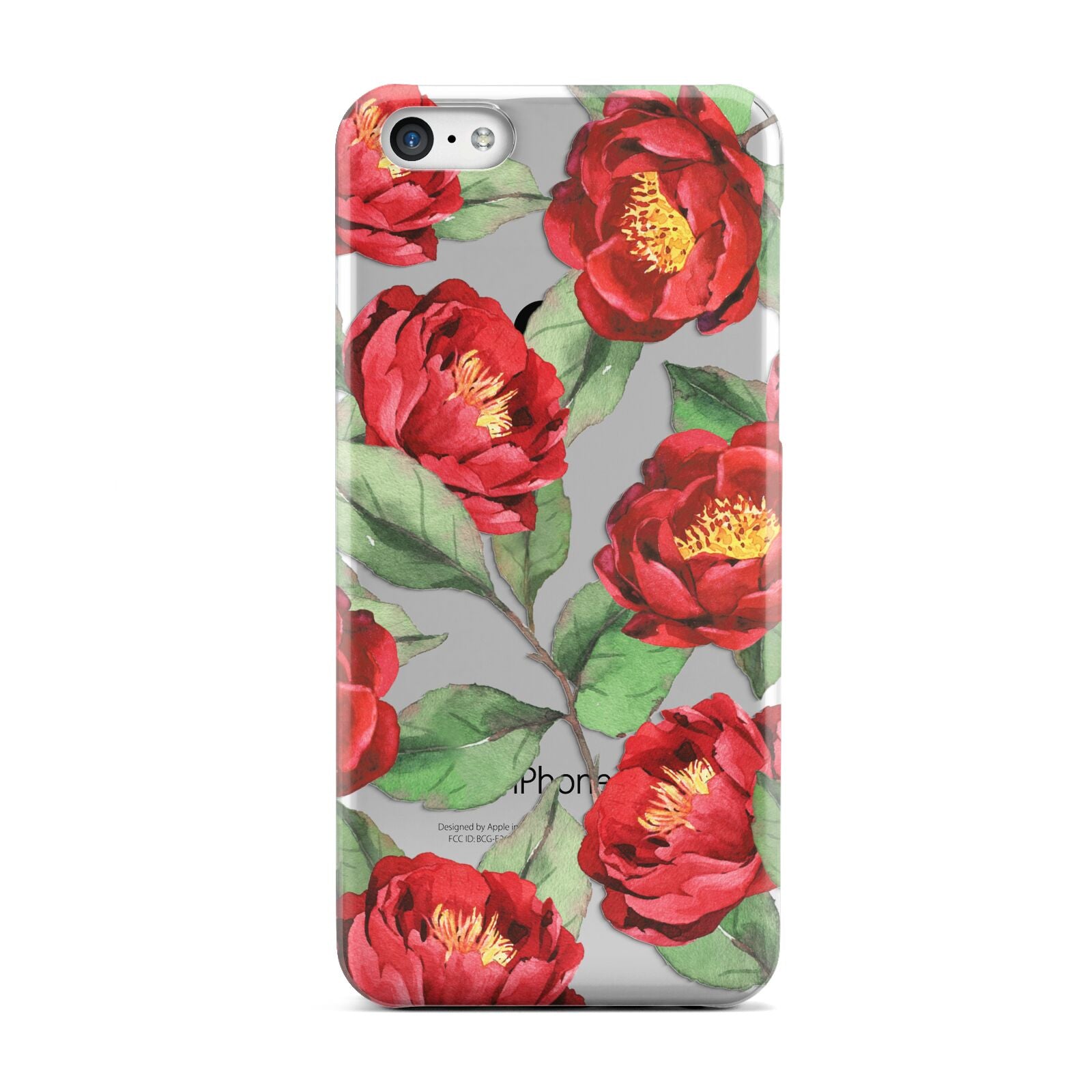 Red Watercolour Flowers Apple iPhone 5c Case