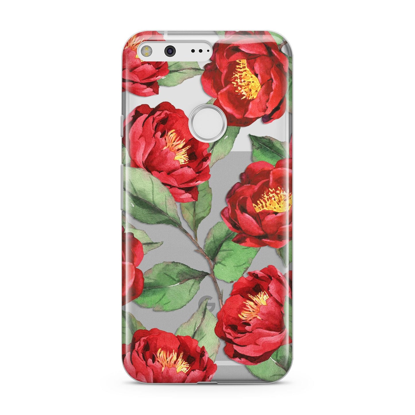 Red Watercolour Flowers Google Pixel Case