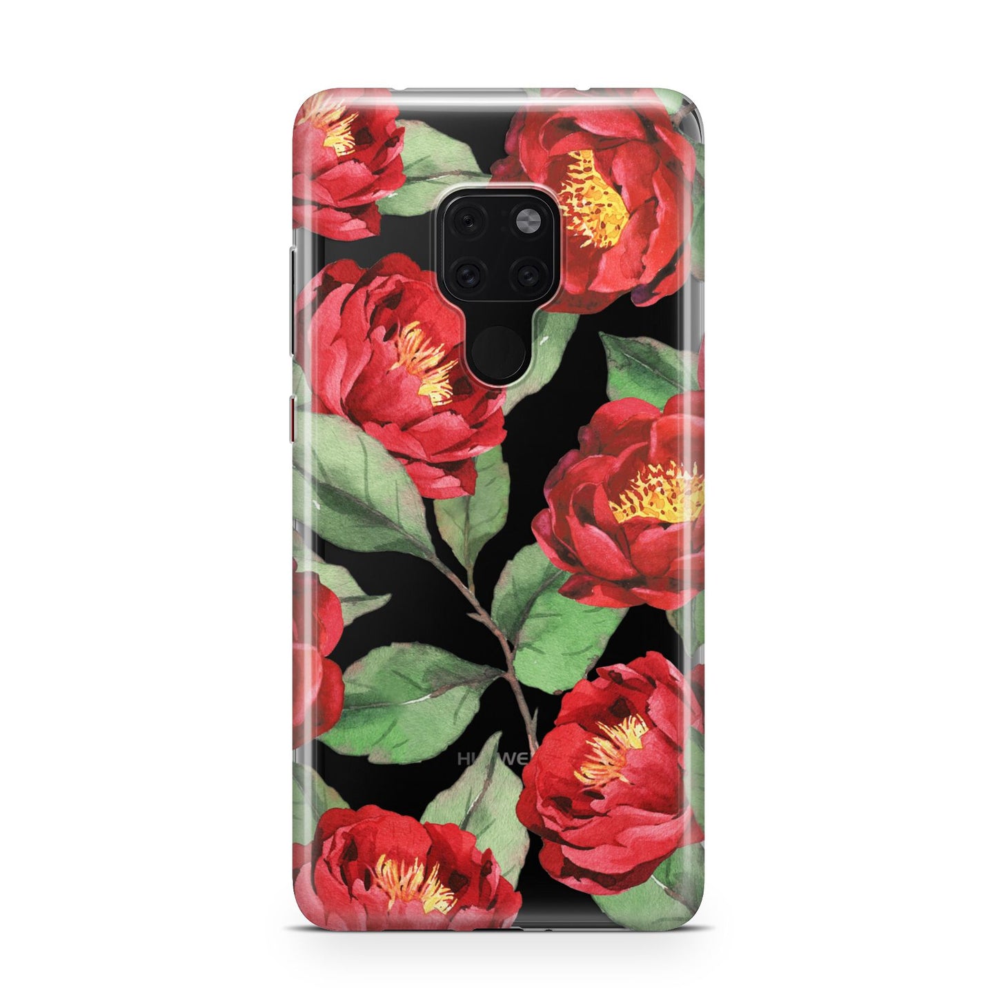 Red Watercolour Flowers Huawei Mate 20 Phone Case