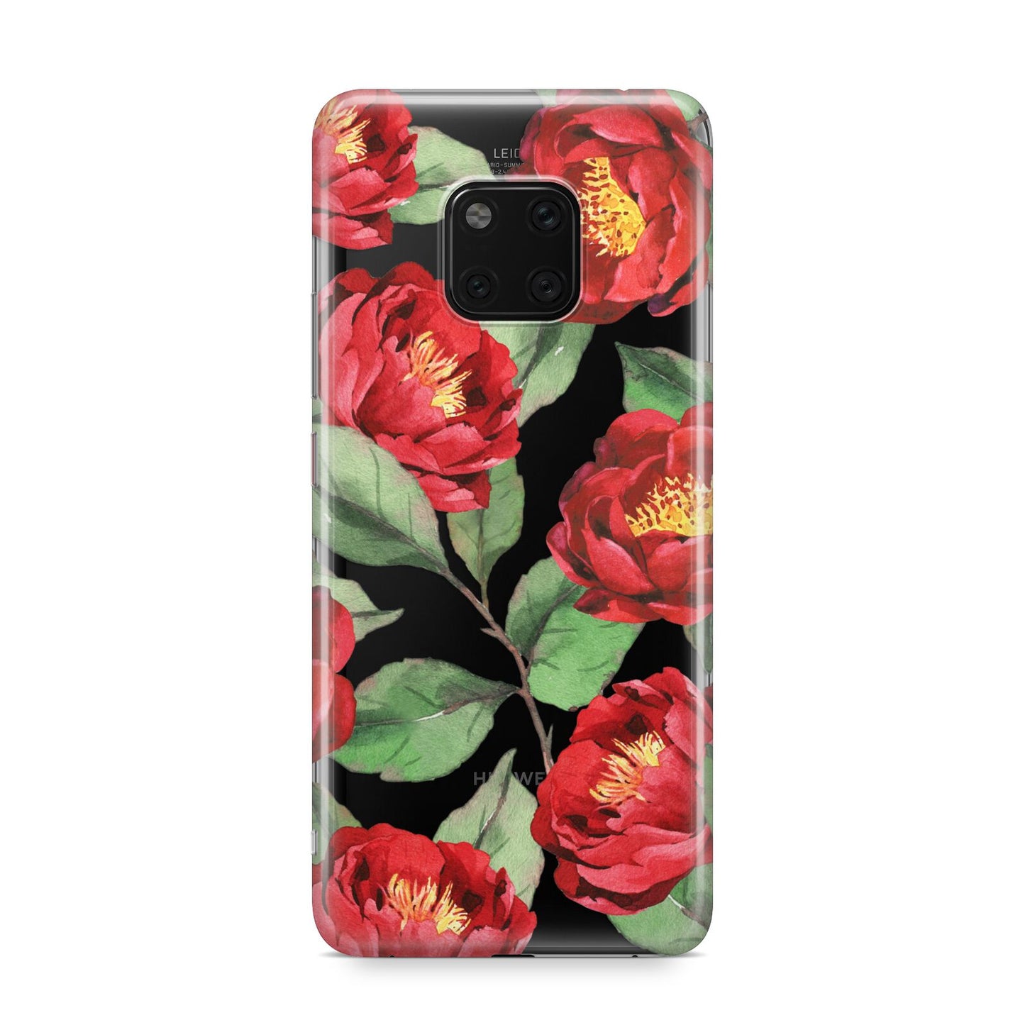 Red Watercolour Flowers Huawei Mate 20 Pro Phone Case