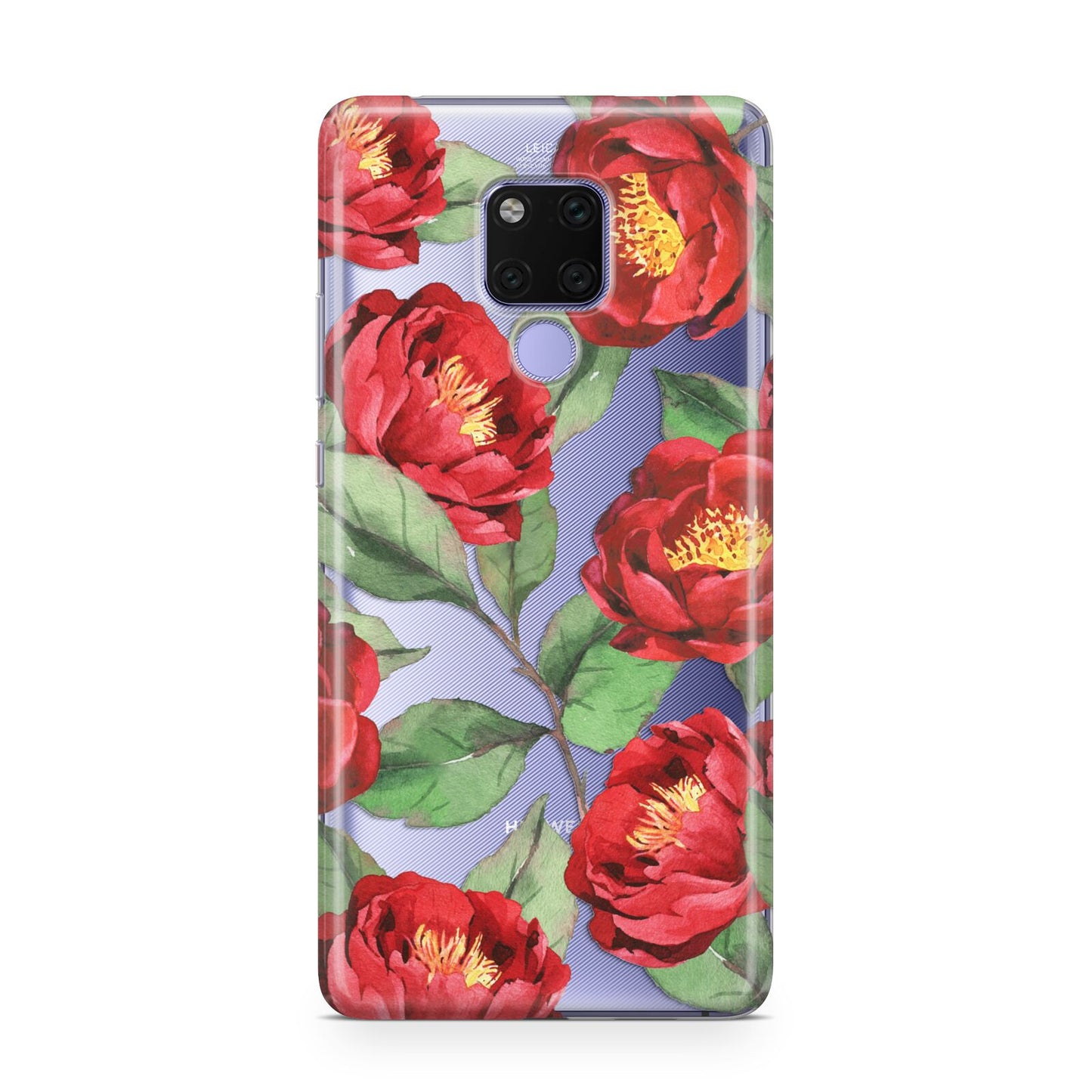 Red Watercolour Flowers Huawei Mate 20X Phone Case