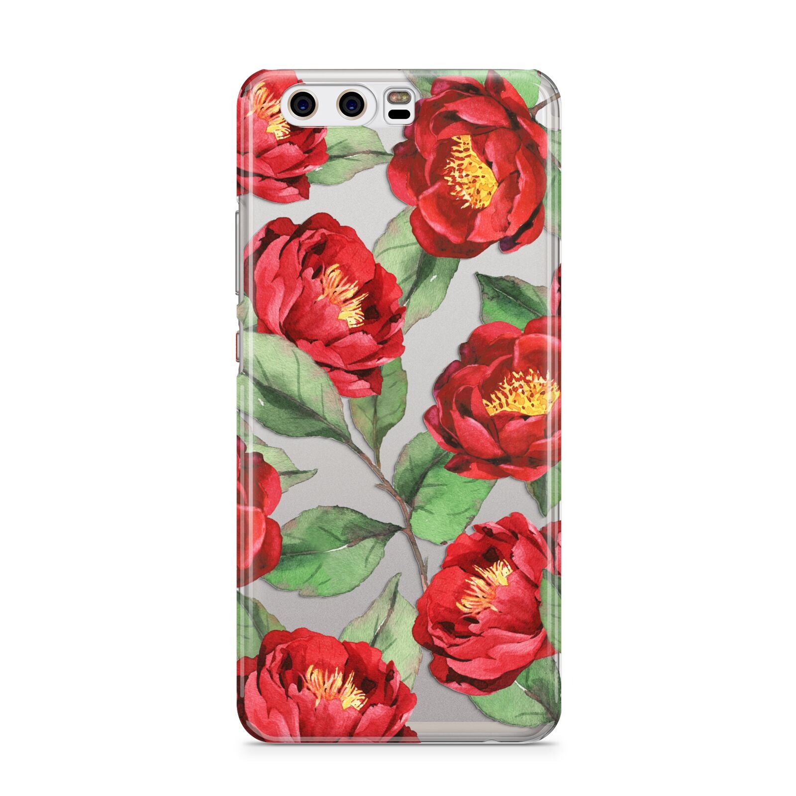 Red Watercolour Flowers Huawei P10 Phone Case