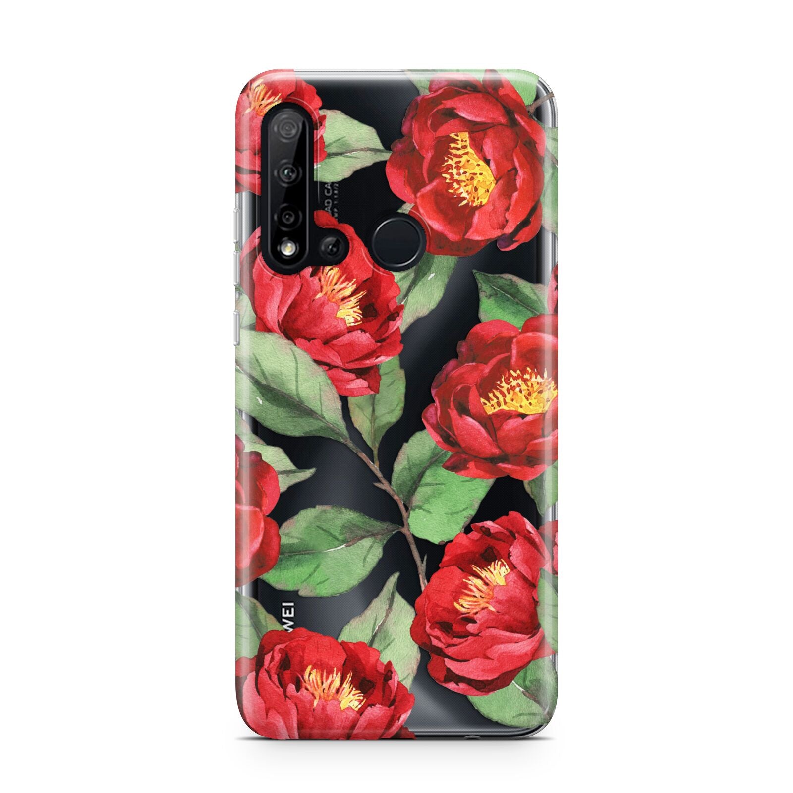 Red Watercolour Flowers Huawei P20 Lite 5G Phone Case