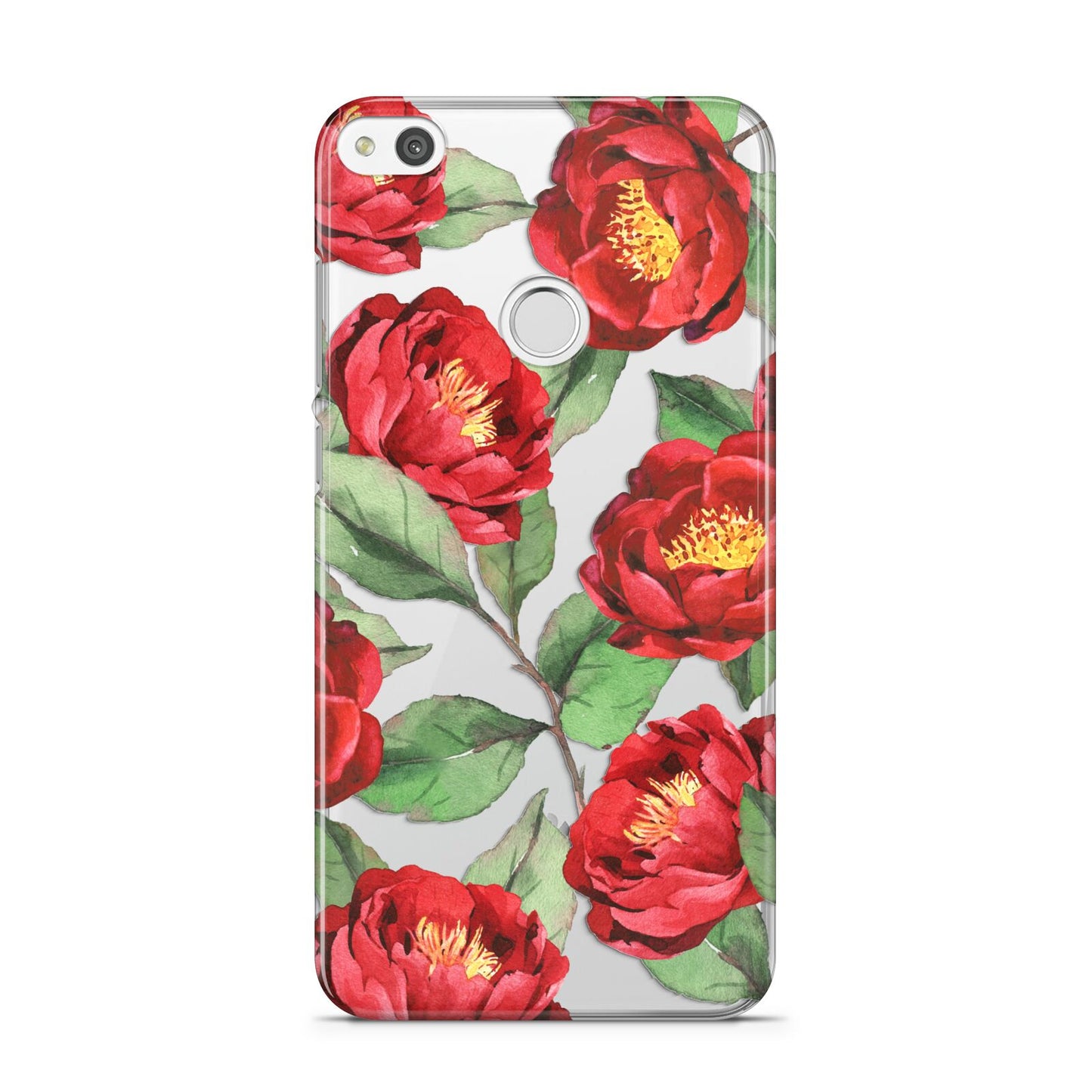 Red Watercolour Flowers Huawei P8 Lite Case