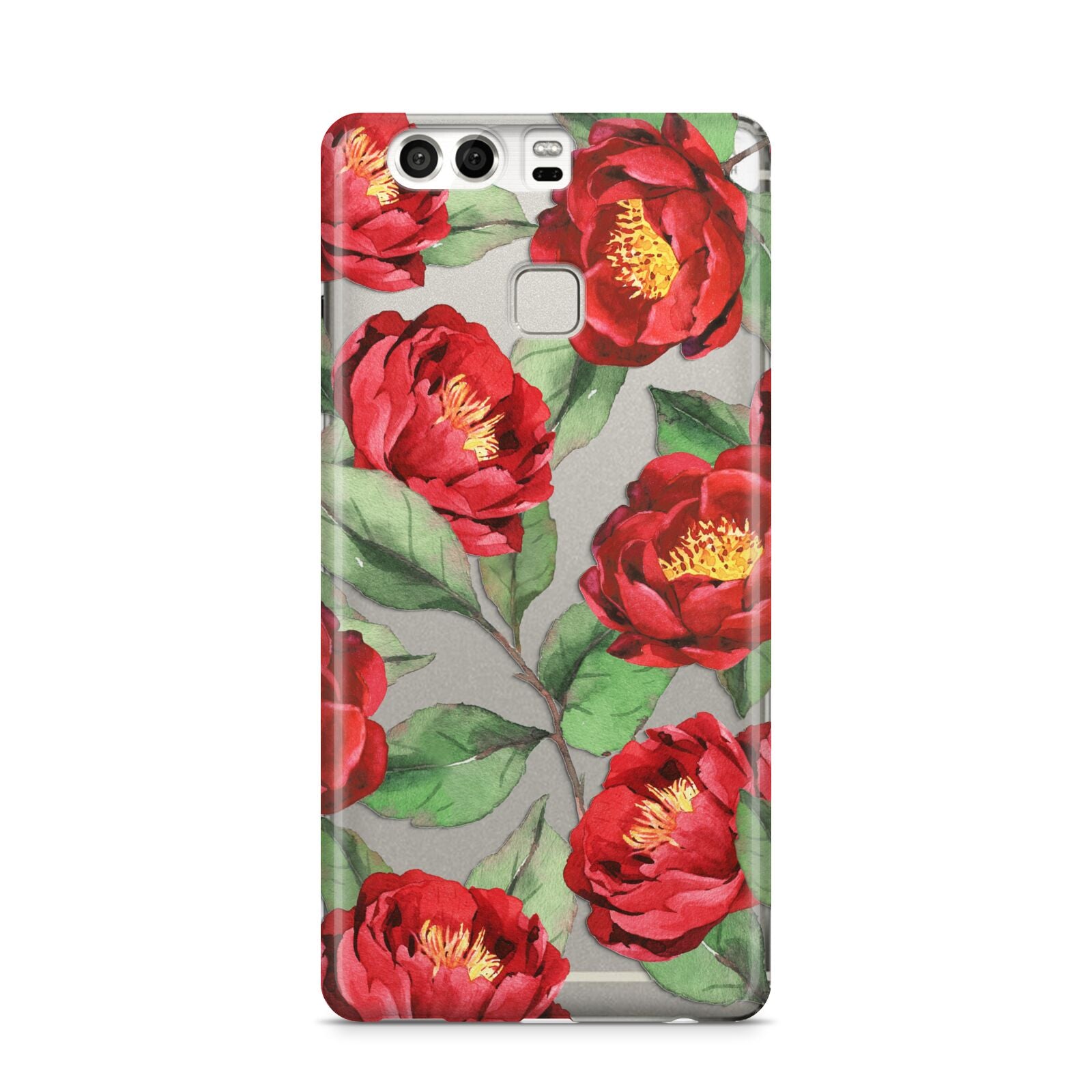 Red Watercolour Flowers Huawei P9 Case