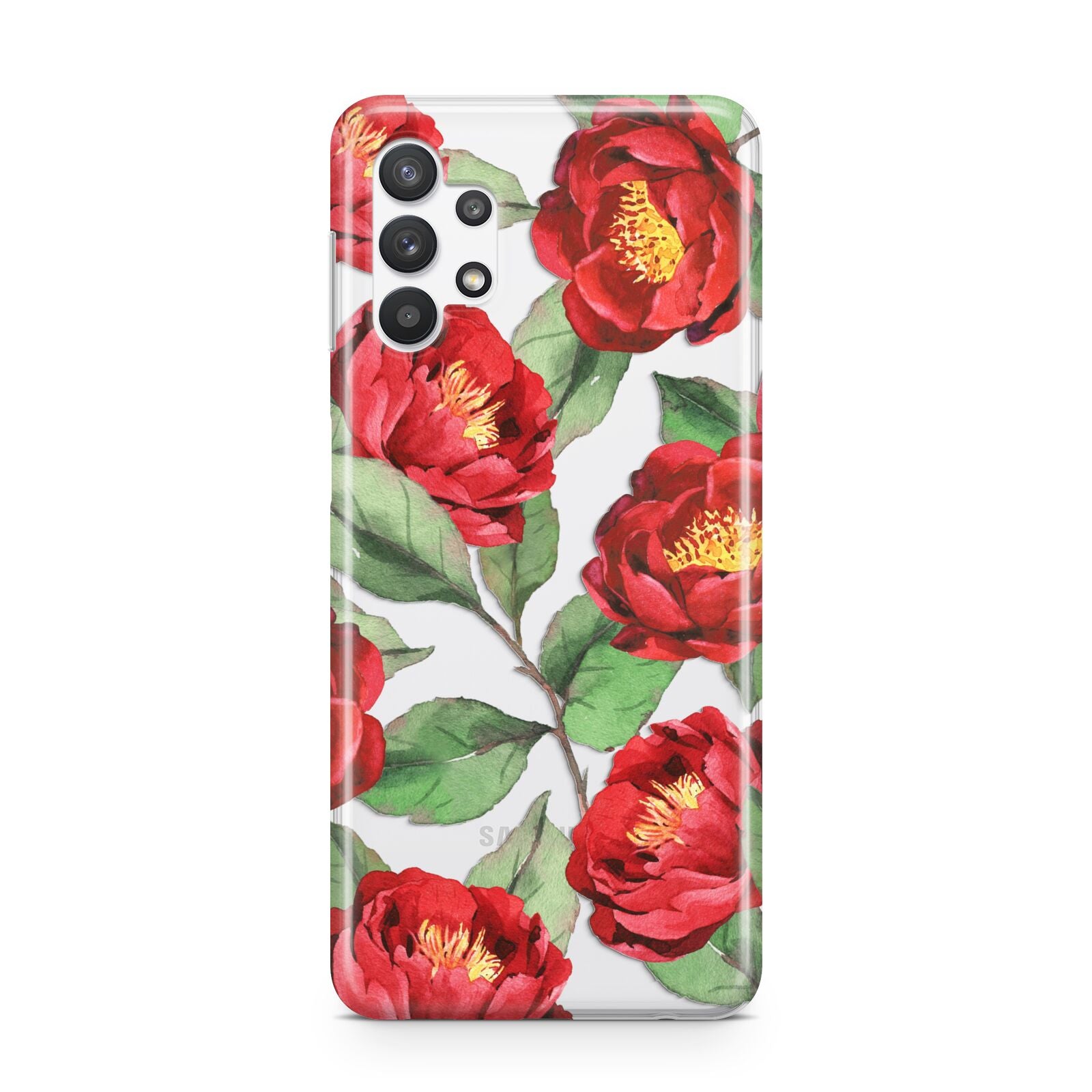 Red Watercolour Flowers Samsung A32 5G Case