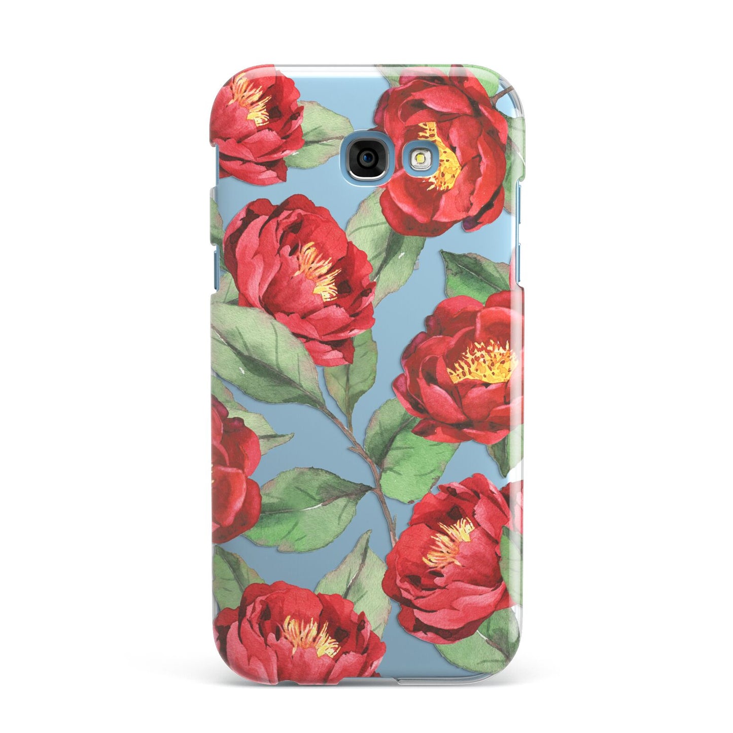 Red Watercolour Flowers Samsung Galaxy A7 2017 Case