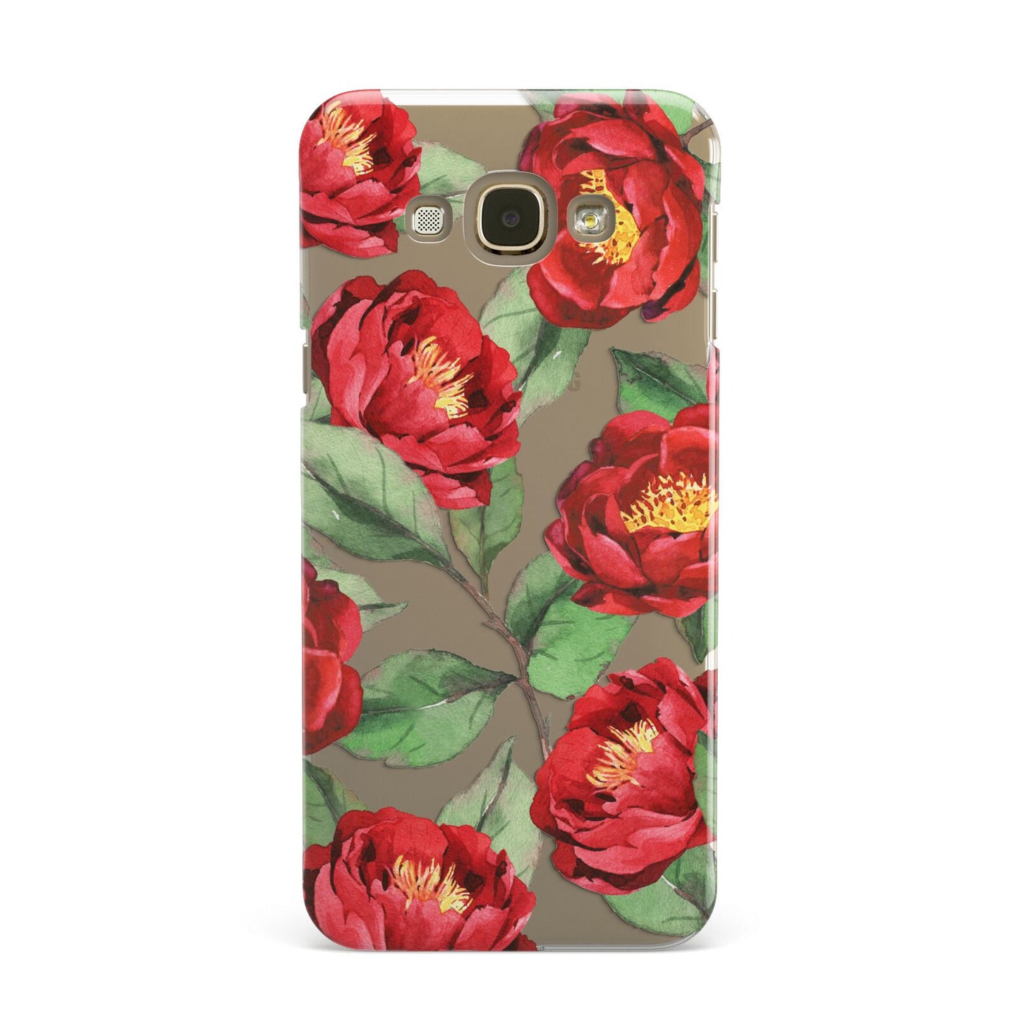 Red Watercolour Flowers Samsung Galaxy A8 Case