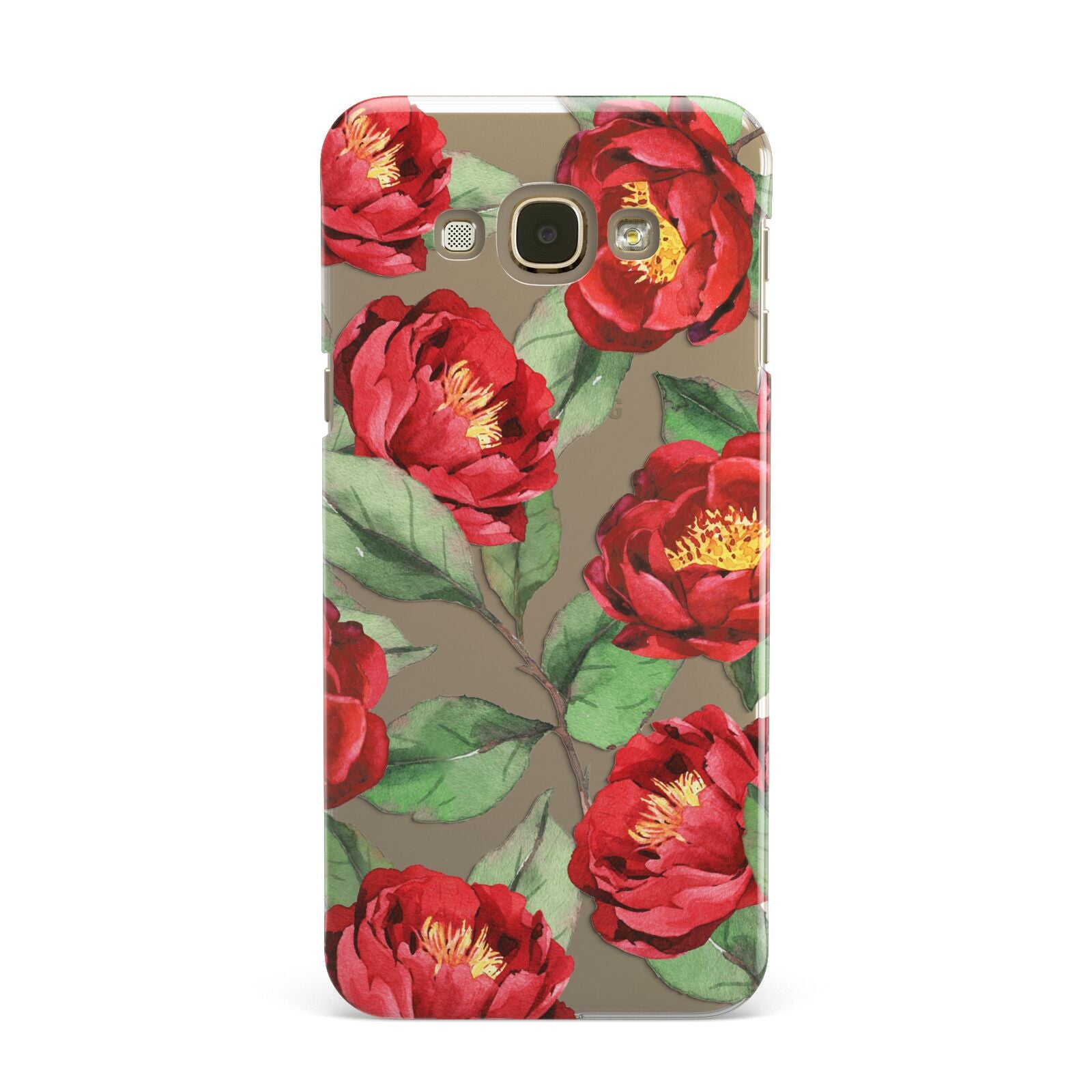 Red Watercolour Flowers Samsung Galaxy A8 Case