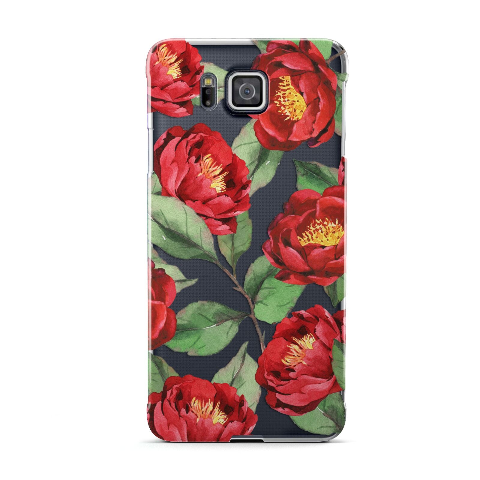 Red Watercolour Flowers Samsung Galaxy Alpha Case