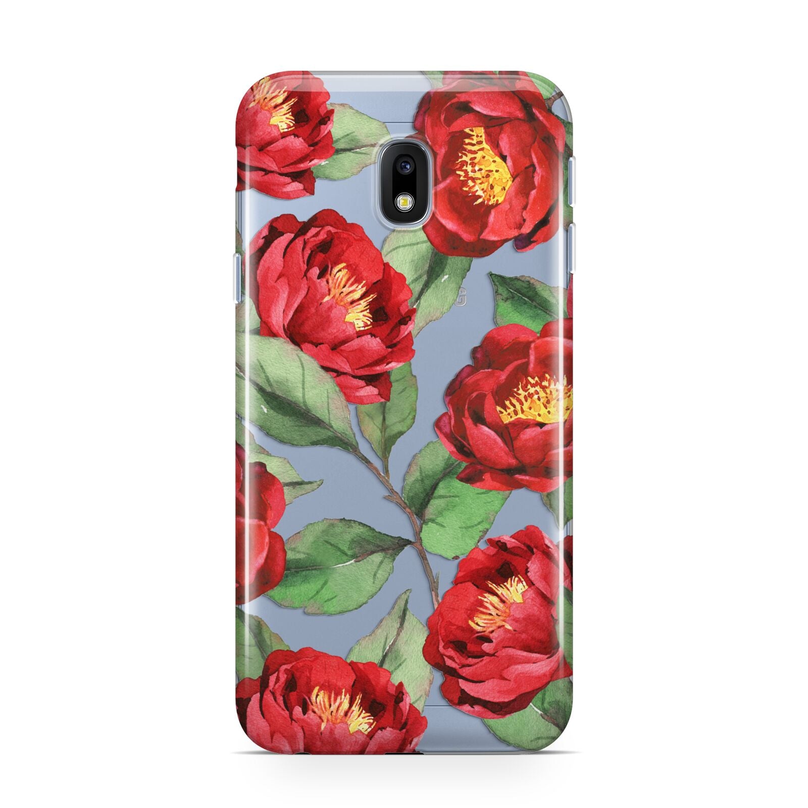 Red Watercolour Flowers Samsung Galaxy J3 2017 Case