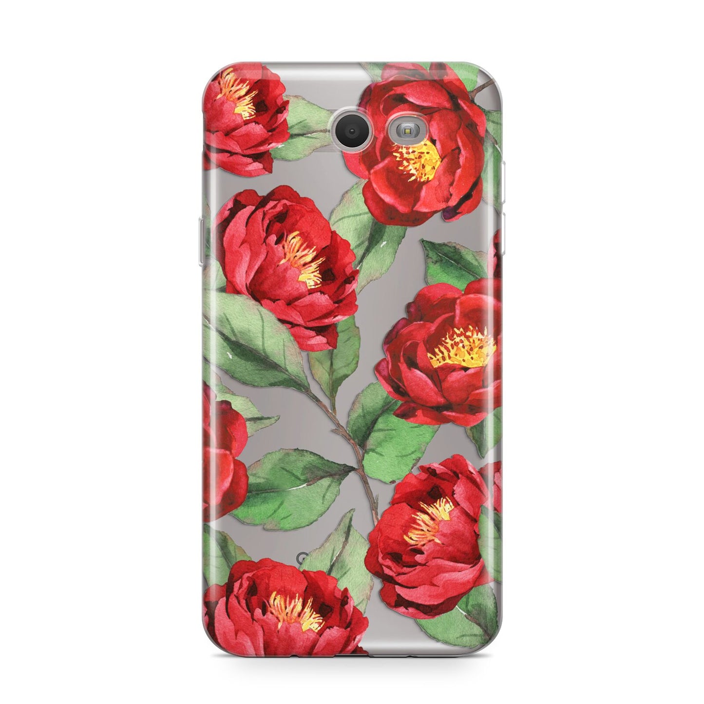 Red Watercolour Flowers Samsung Galaxy J7 2017 Case