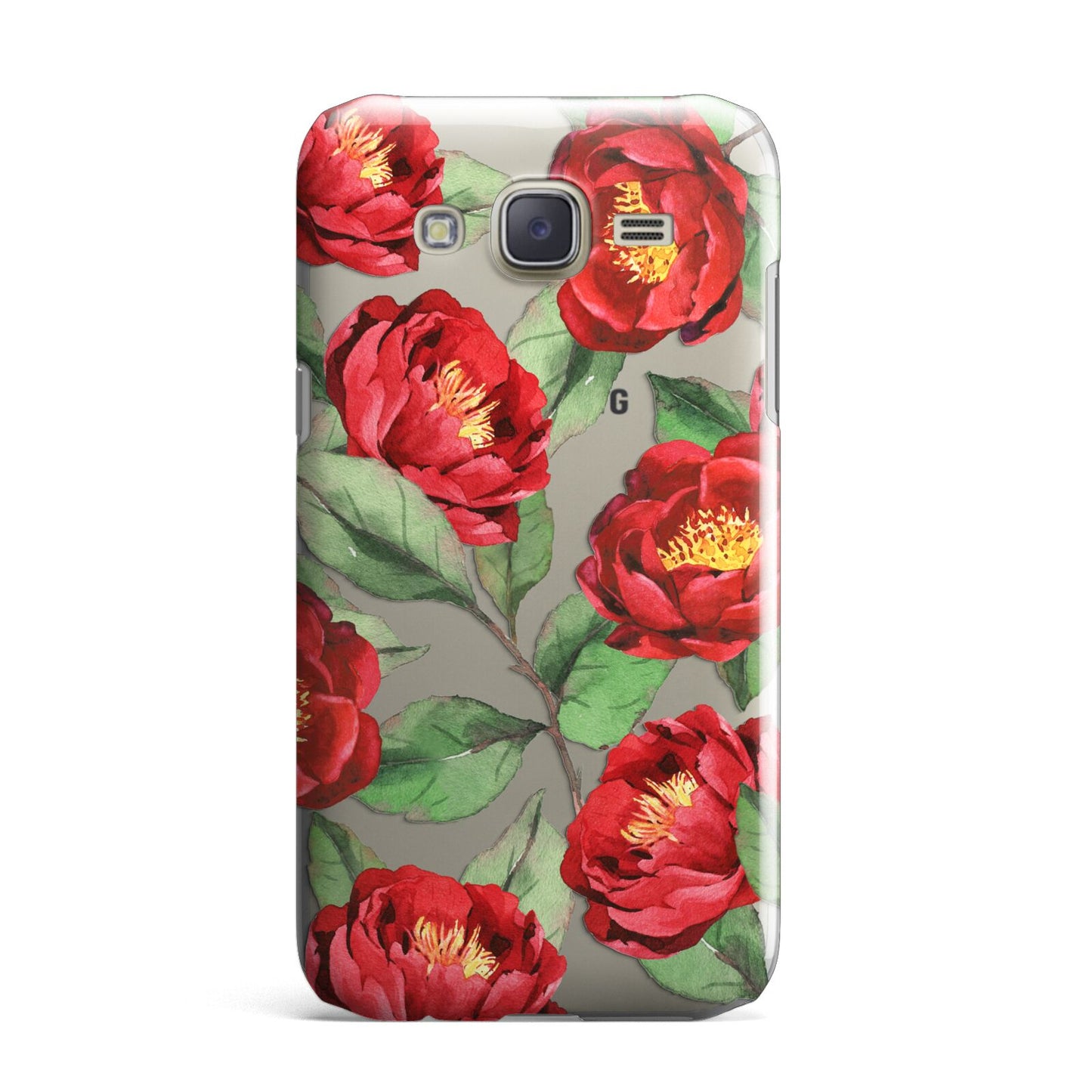 Red Watercolour Flowers Samsung Galaxy J7 Case